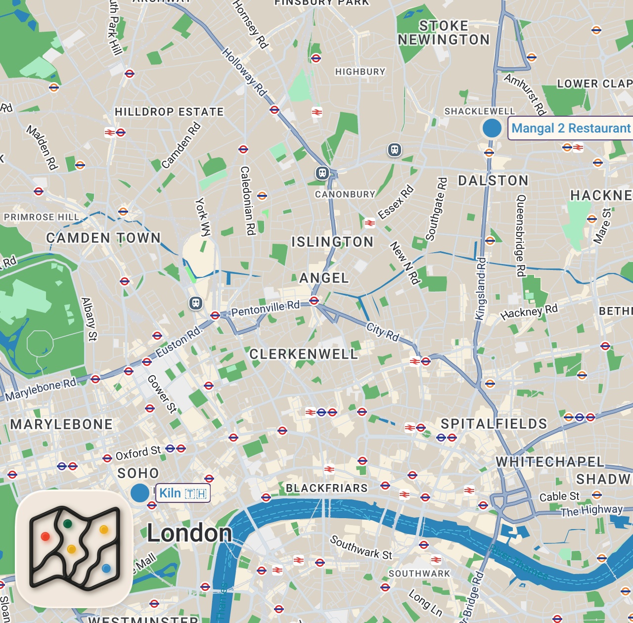 Map preview for THE LONDON RESTAURANT WHERE EVERYTHING IS COOKED OVER AN OPEN FIRE | FTD