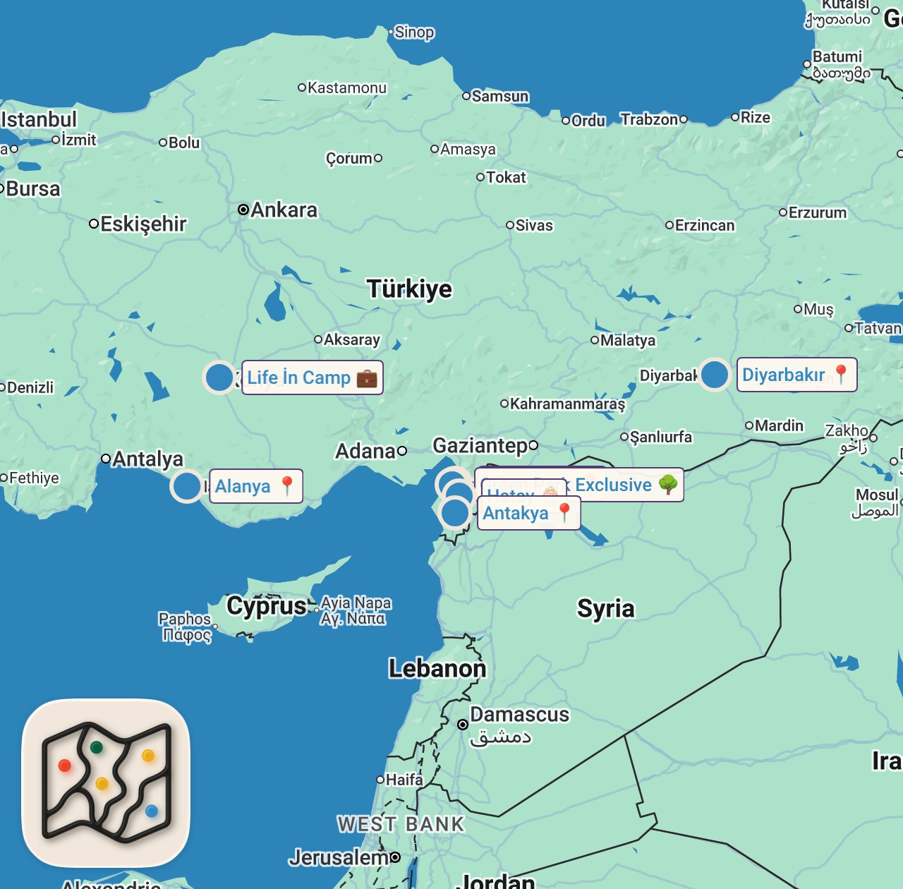 Map preview for DEPREM VE SONRASI NELER YAŞADIM…