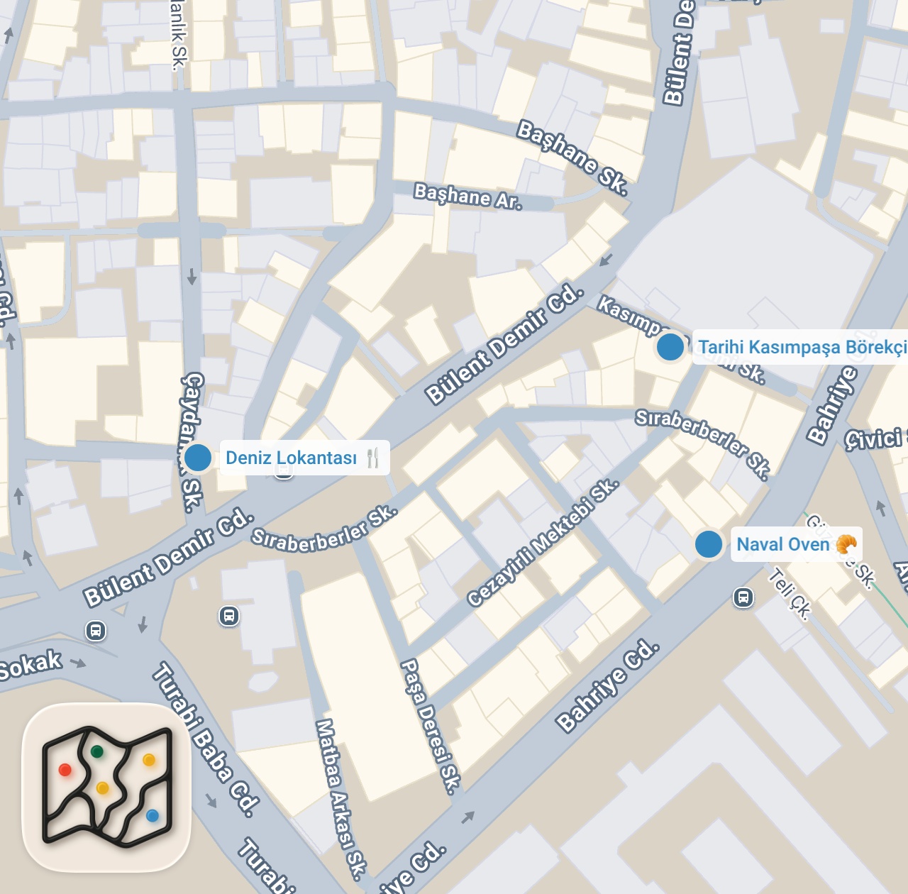 Map preview for Kasımpaşa'da Lezzet Turu | 24 Saat Açık Esnaf, Küt Böreği mi Kürt Böreği mi?