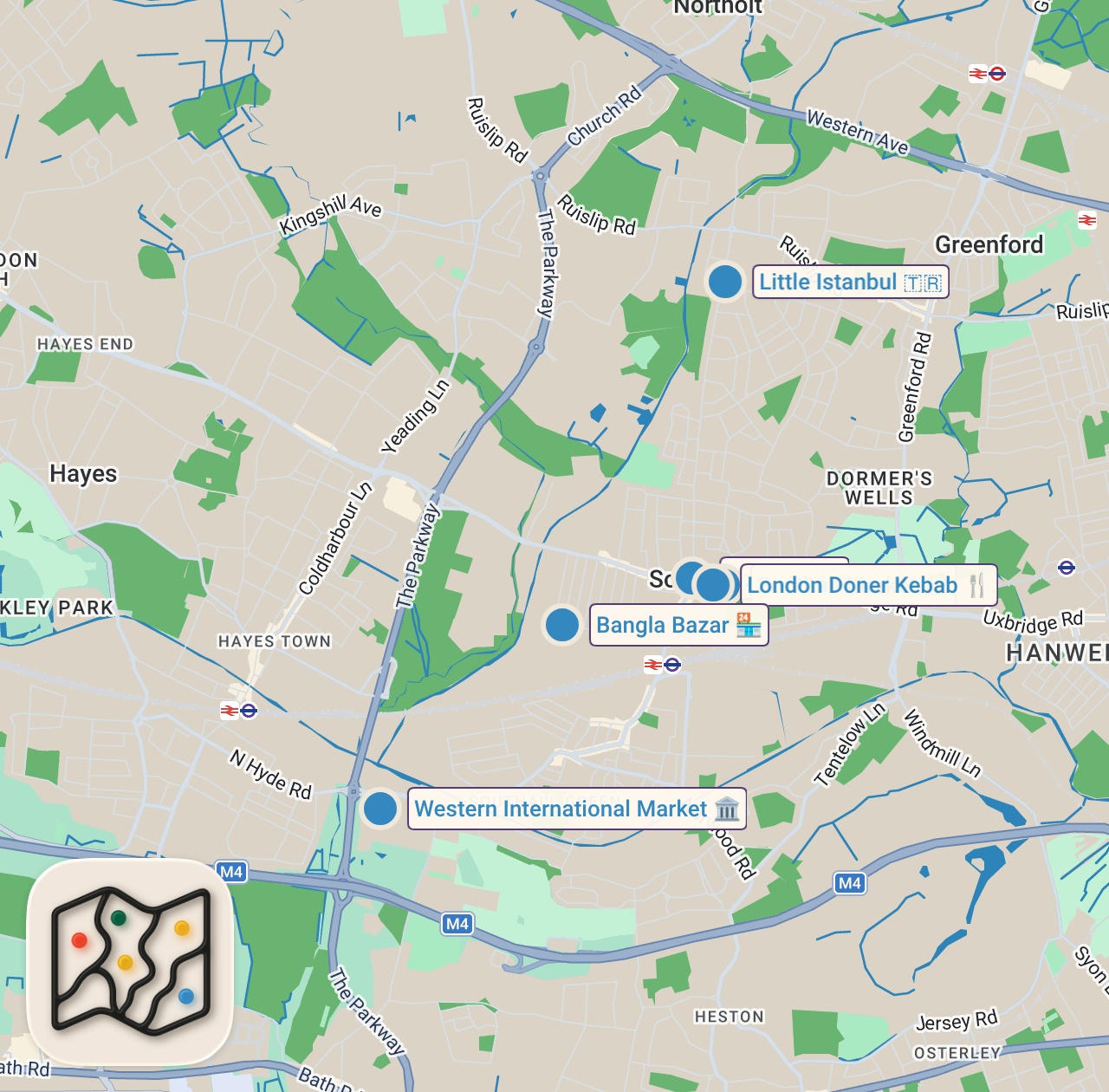 Map of 6 spots from Londra'da Bu Hayata Şok Olacaksınız | Arka Sokaklar