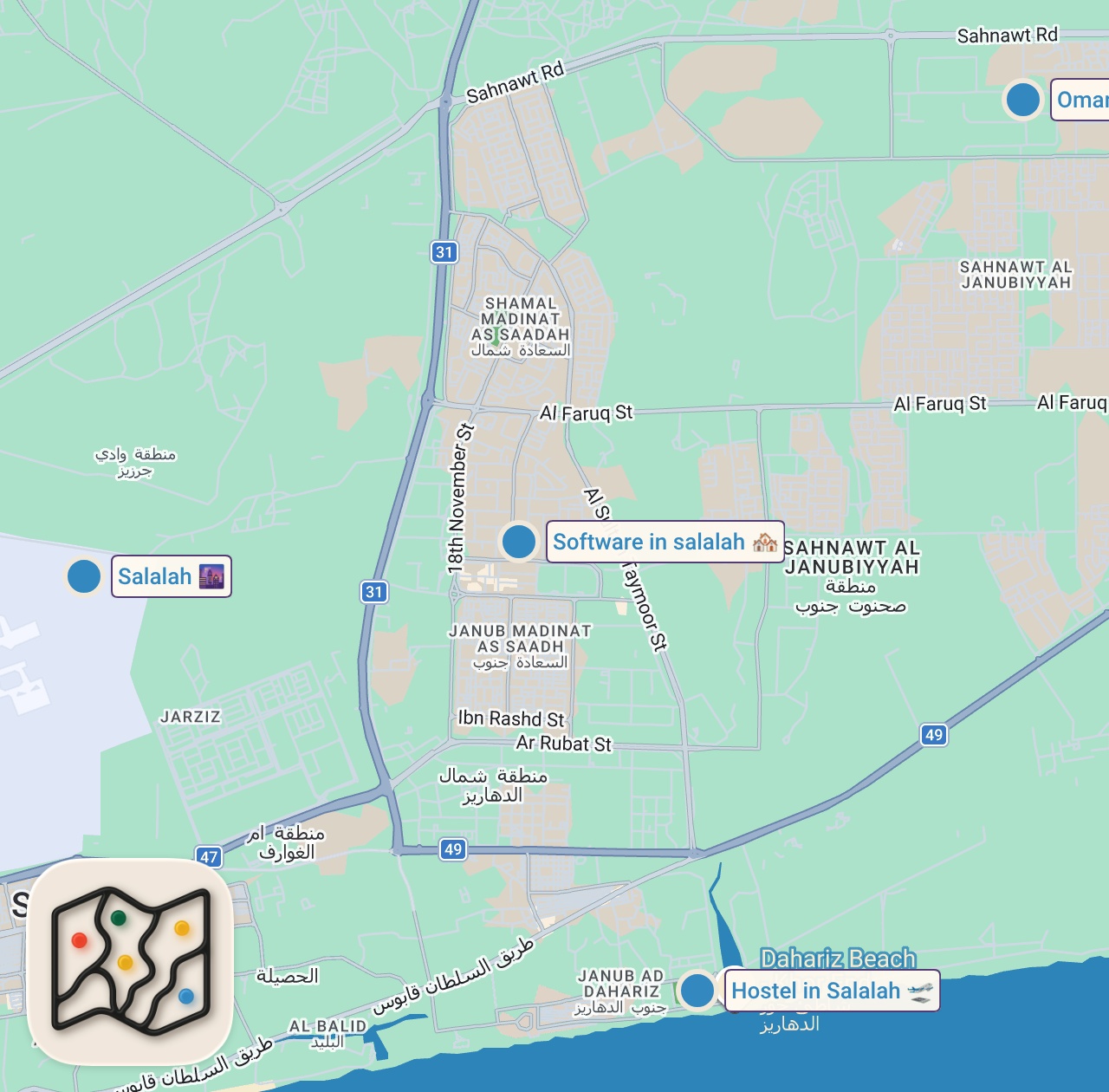 Map of 4 spots from Traditional Arabian Food!! WHOLE GOAT ROCK BBQ (Can't Believe the Process)!!