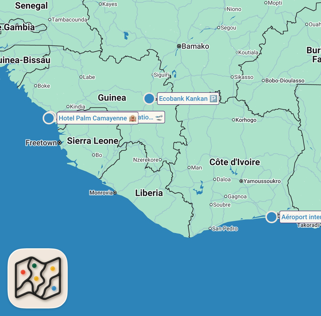 Map preview for Corrupted Ivorian Officer Demands $200 At Abidjan Airport In Ivory Coast 🇨🇮 (secretly filmed)