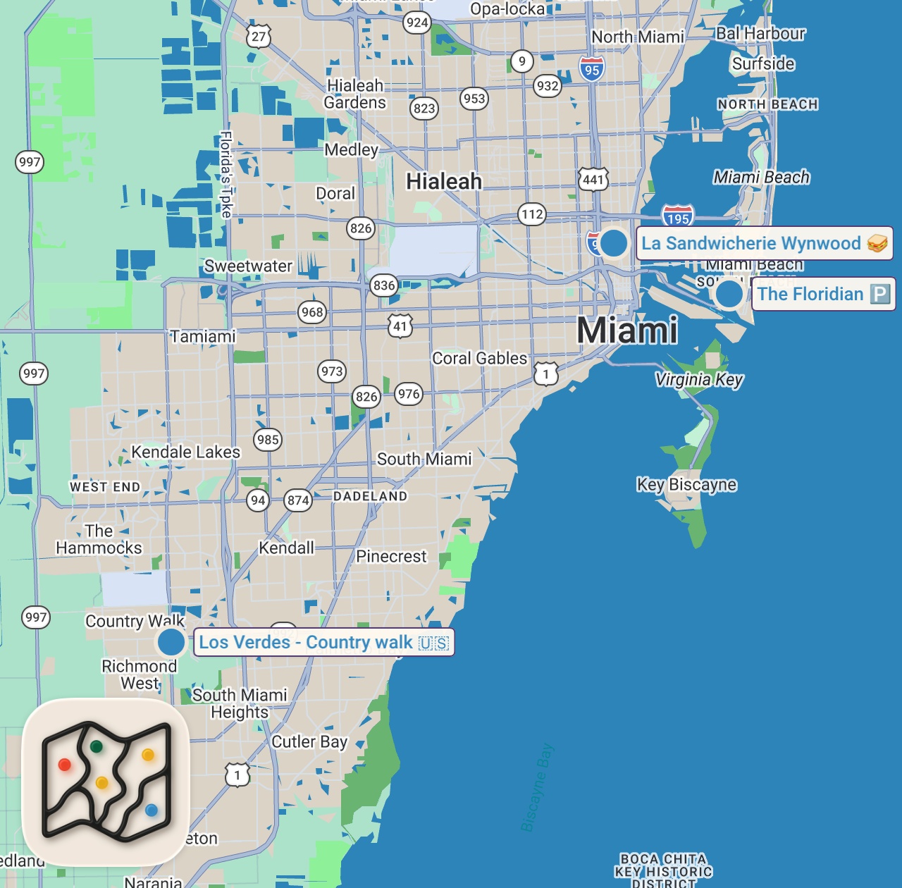 Map of 3 spots from Eating at Restaurants Featured On TV For 24 Hours…