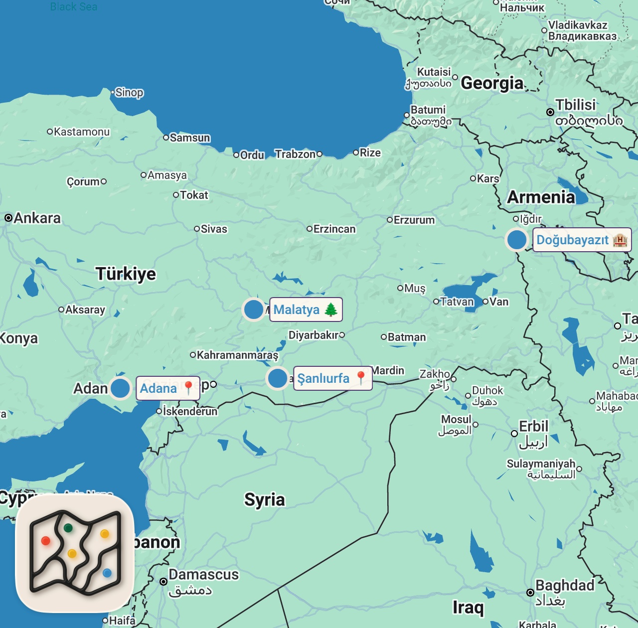 Map preview for BU İÇLİ KÖFTE TARİFİ 100 YILLIK!!! | İÇLİ KÖFTE TARİFİ