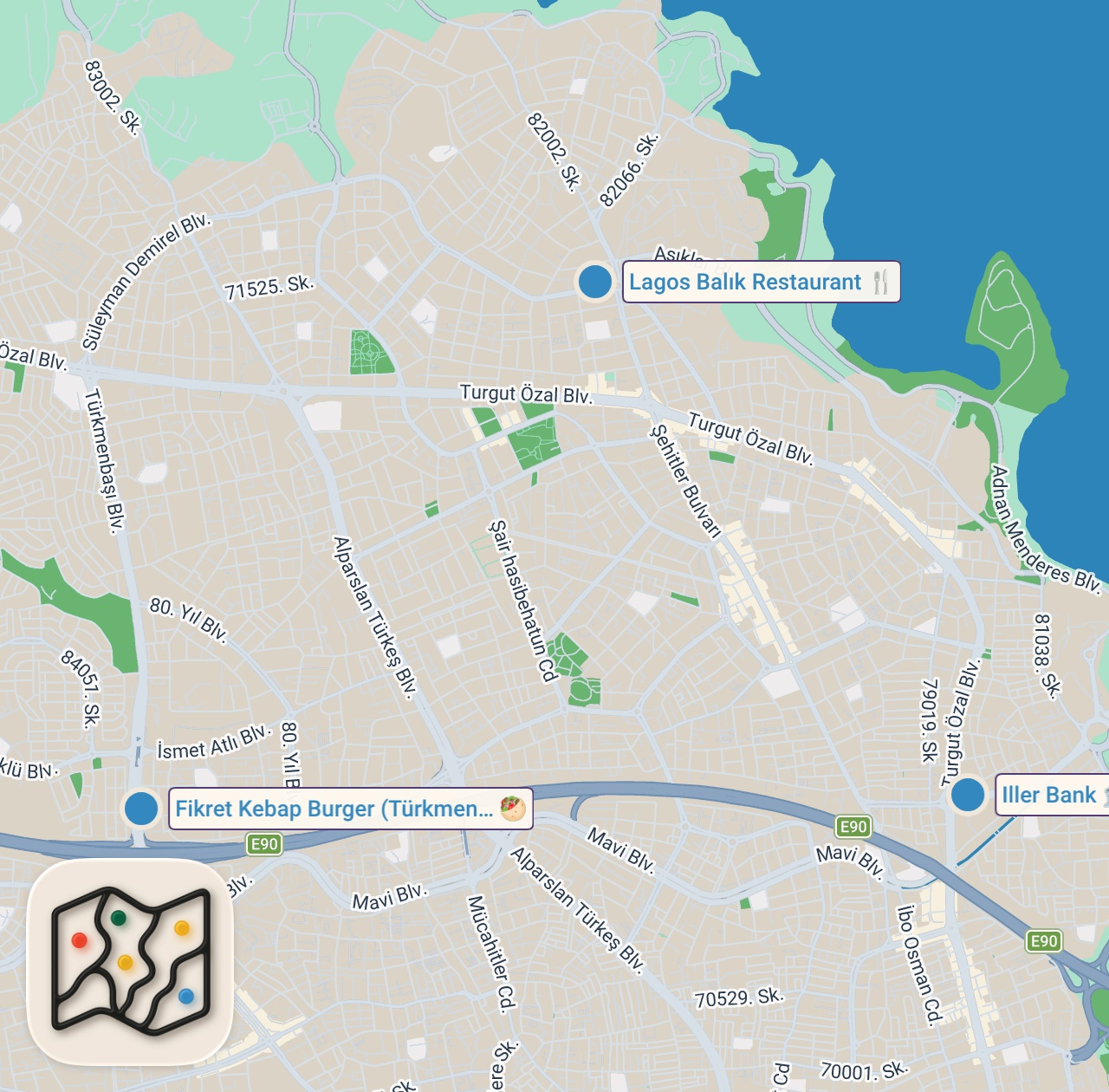 Map of 3 spots from ADANA’DA 3 SAATTE 2500 TL SERİSİ!!!