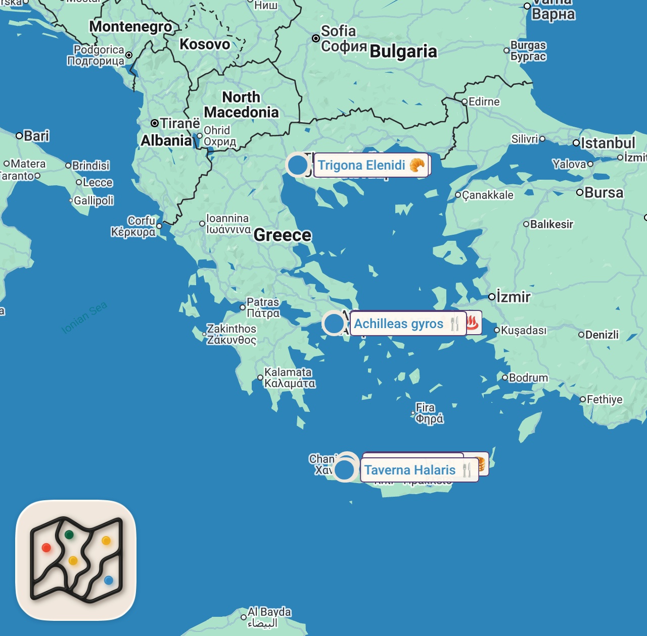 Map preview for 25 GREEK FOODS You Must Try! - From Bougatsa & Souvlaki to Lamb Chops 🇬🇷