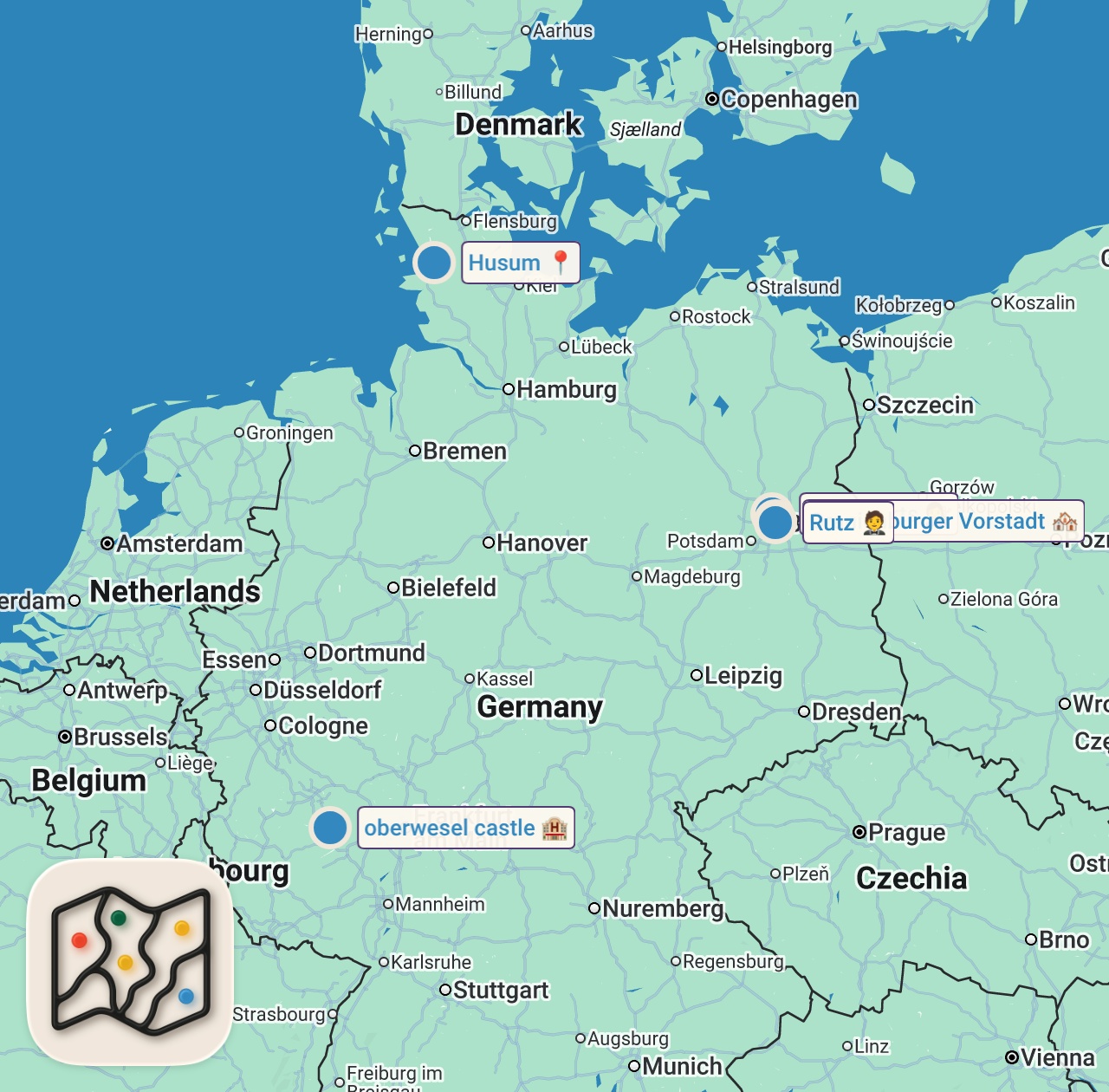 Map preview for 320€ MENU in Berlin's only 3 MICHELIN STAR Restaurant - Rutz (Germany)