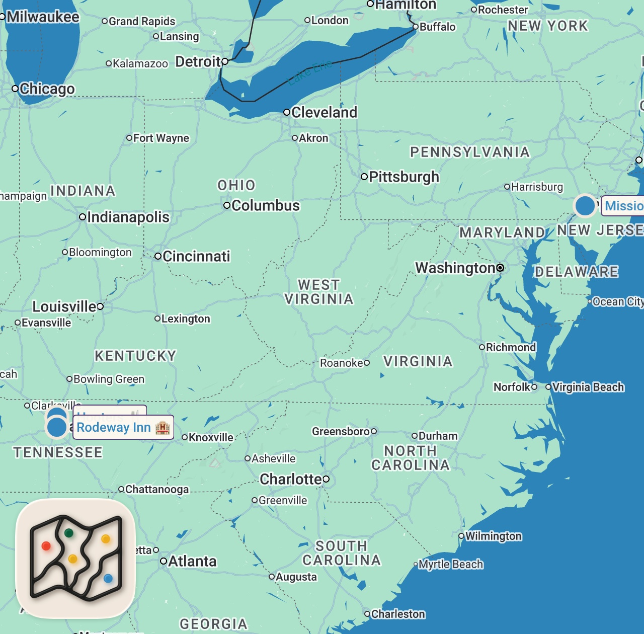 Map of 3 spots from Homeless Cowboy Eats MEXICAN Food For The First Time...