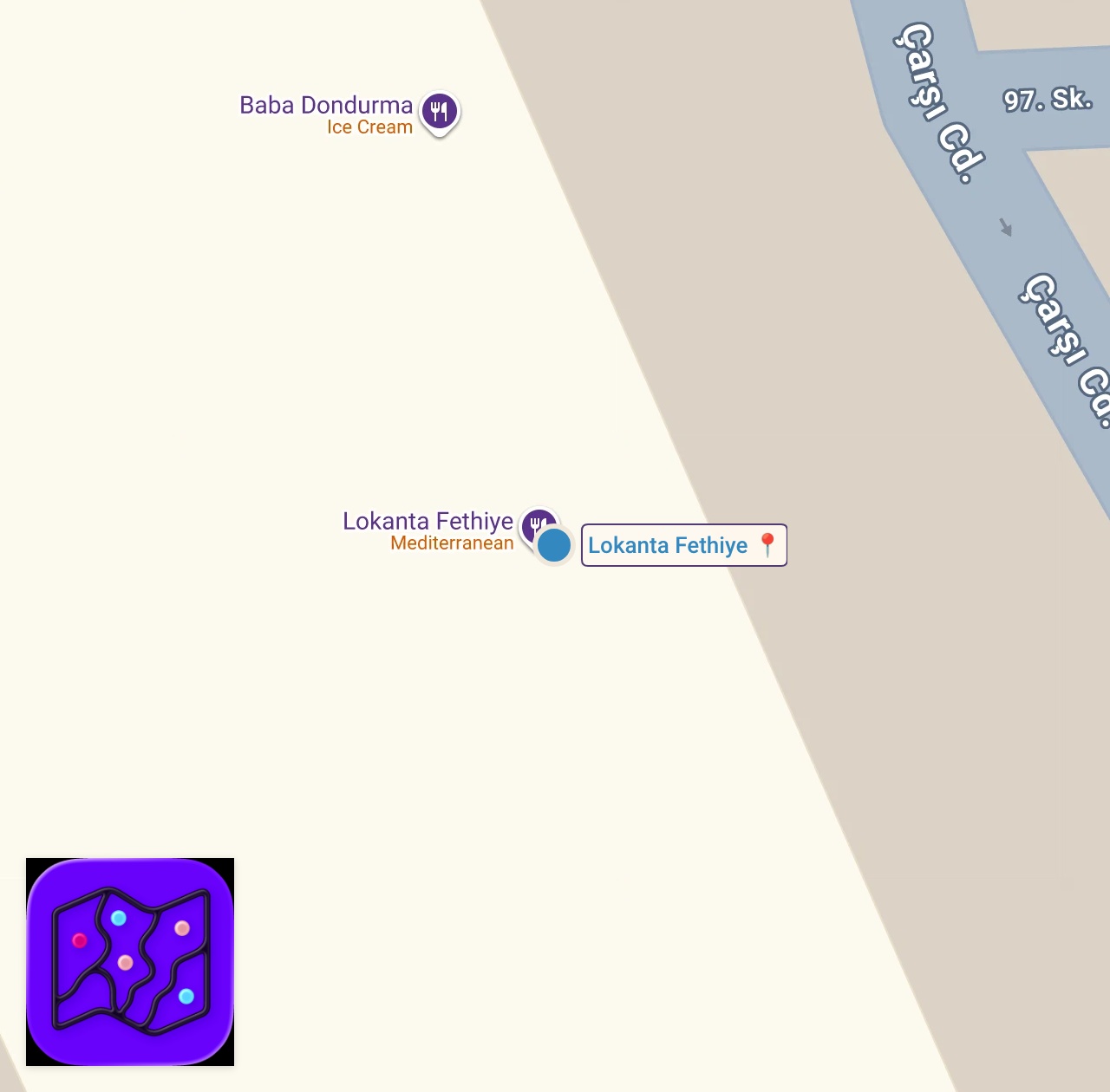 Map of 1 spots from Bu tabak için yine Fethiye'ye gelinir! #shorts