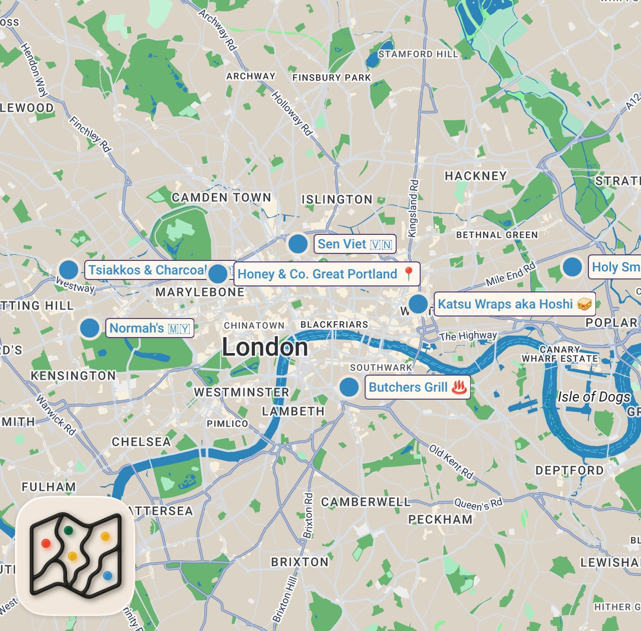 Map of I Tried London’s Most Underrated Food