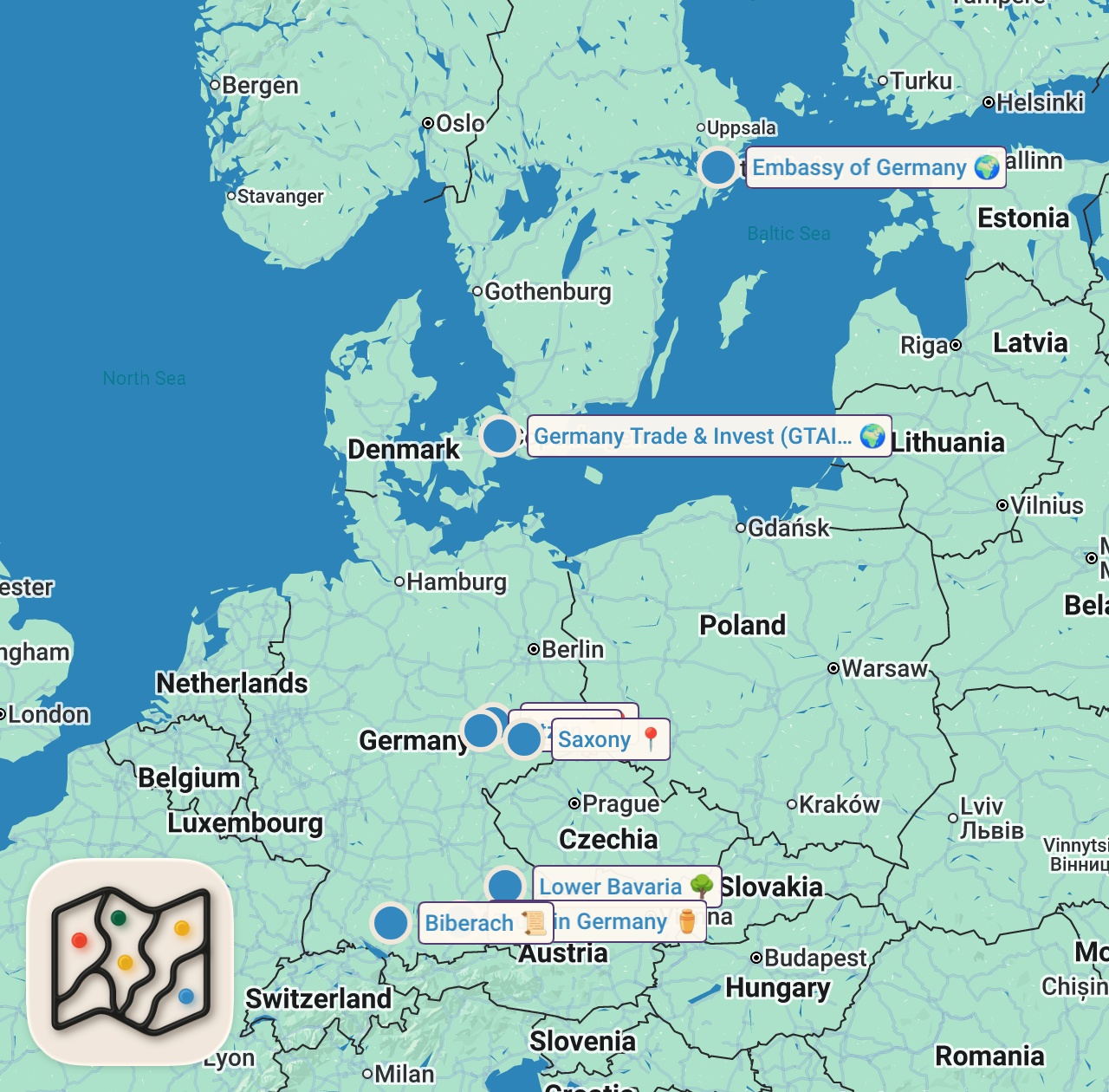 Map of 10 spots from The Bloodiest Conflict In European History: The Thirty Years' War
