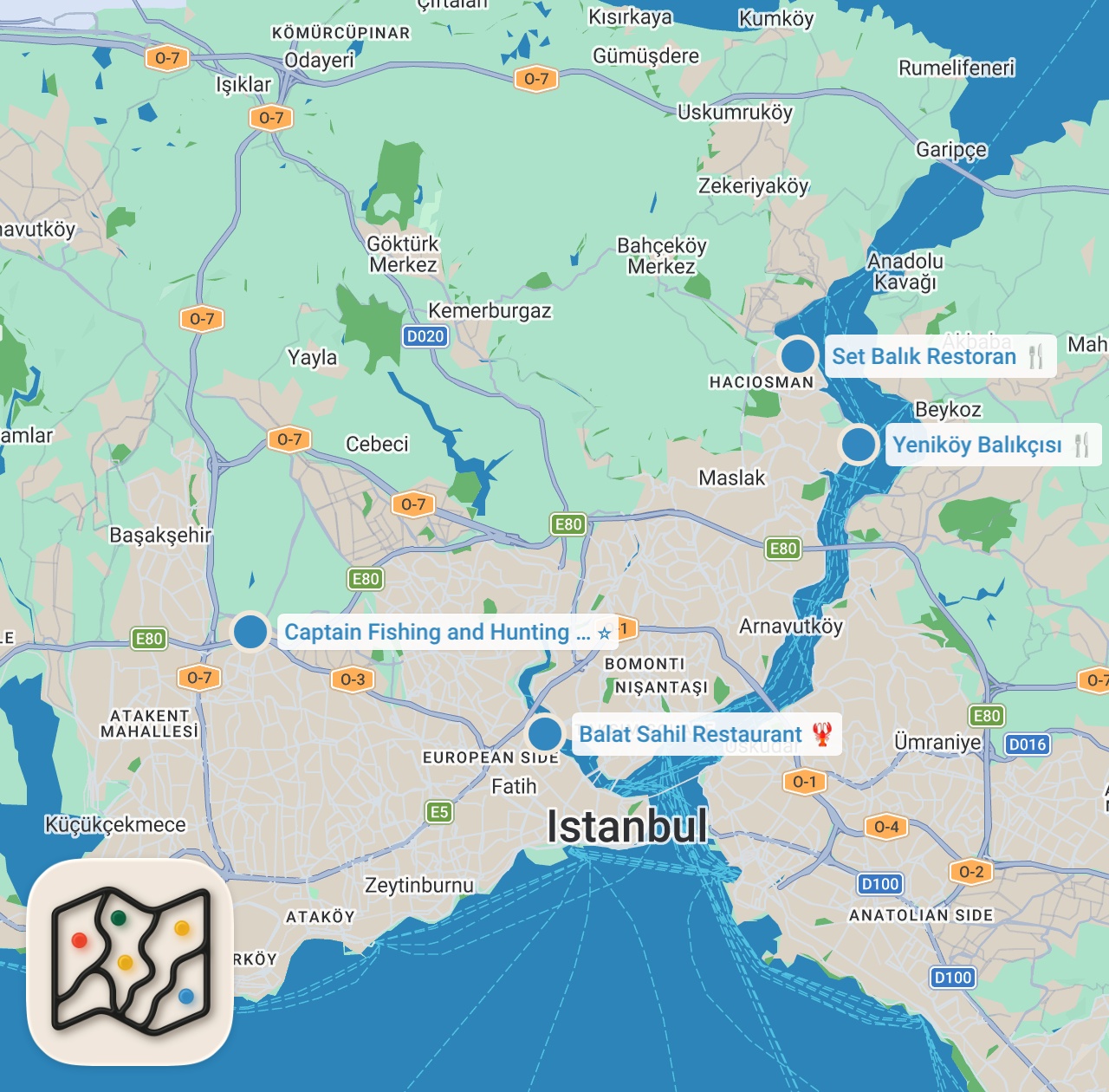 Map preview for EN SEVDİĞİMİZ BALIKÇILAR - TOP 5️⃣ - Ayaküstü Lezzetler