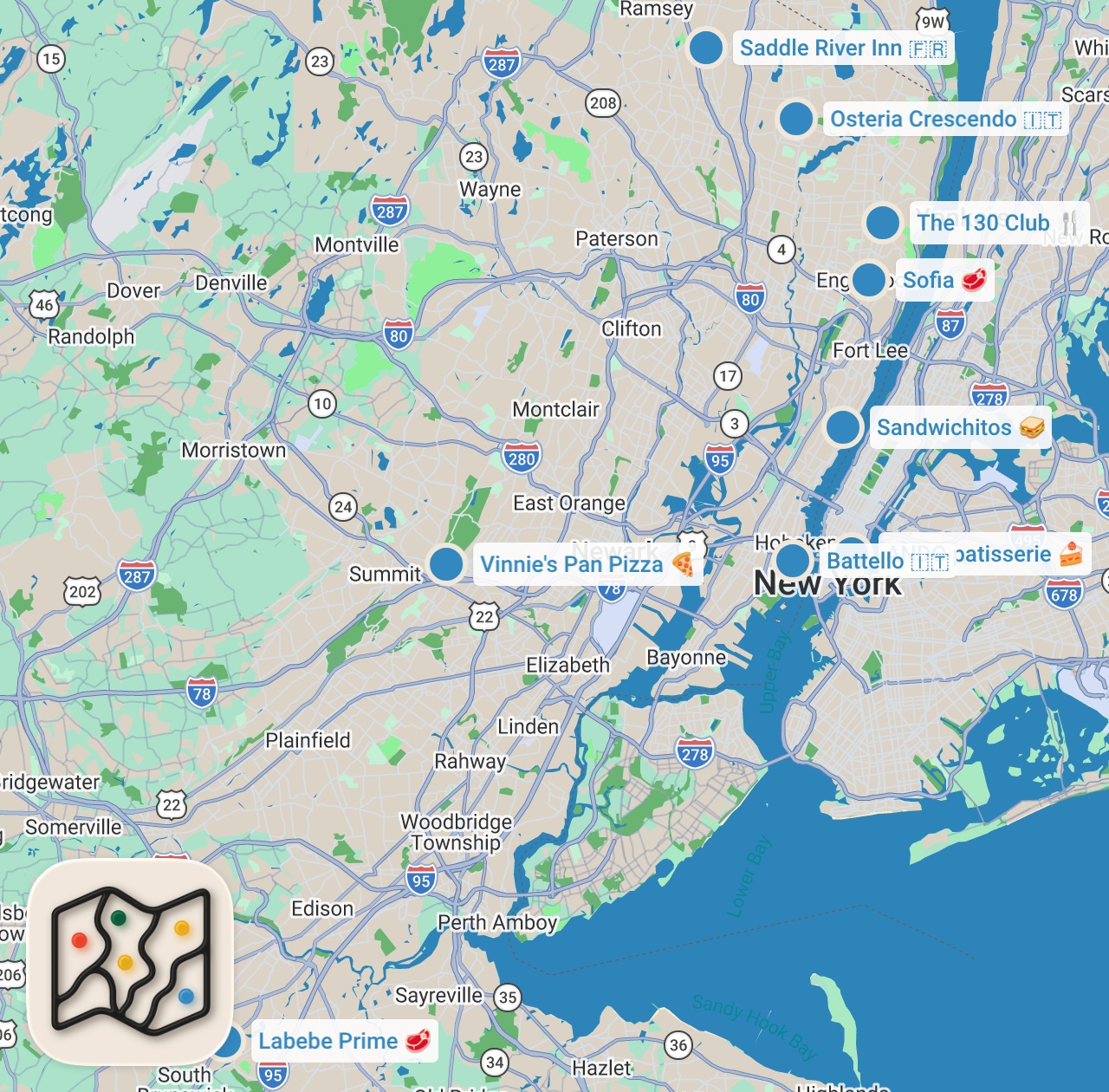 Map preview for Top 10 NJ Restaurants of 2024 #nj #eatingshow #foodreview