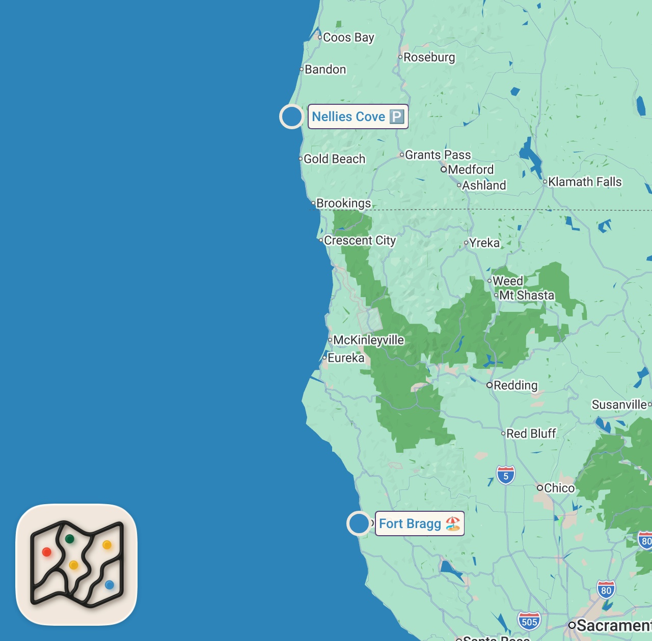 Map preview for Harvesting Purple Sea Urchin (Uni) on the Oregon Coast – Deep Dive