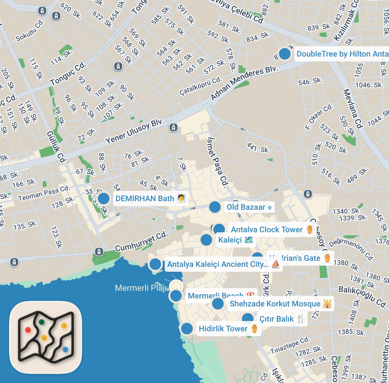 Map preview for ANTALYA, TURKEY | 15 INCREDIBLE Things to See & Eat in Antalya!