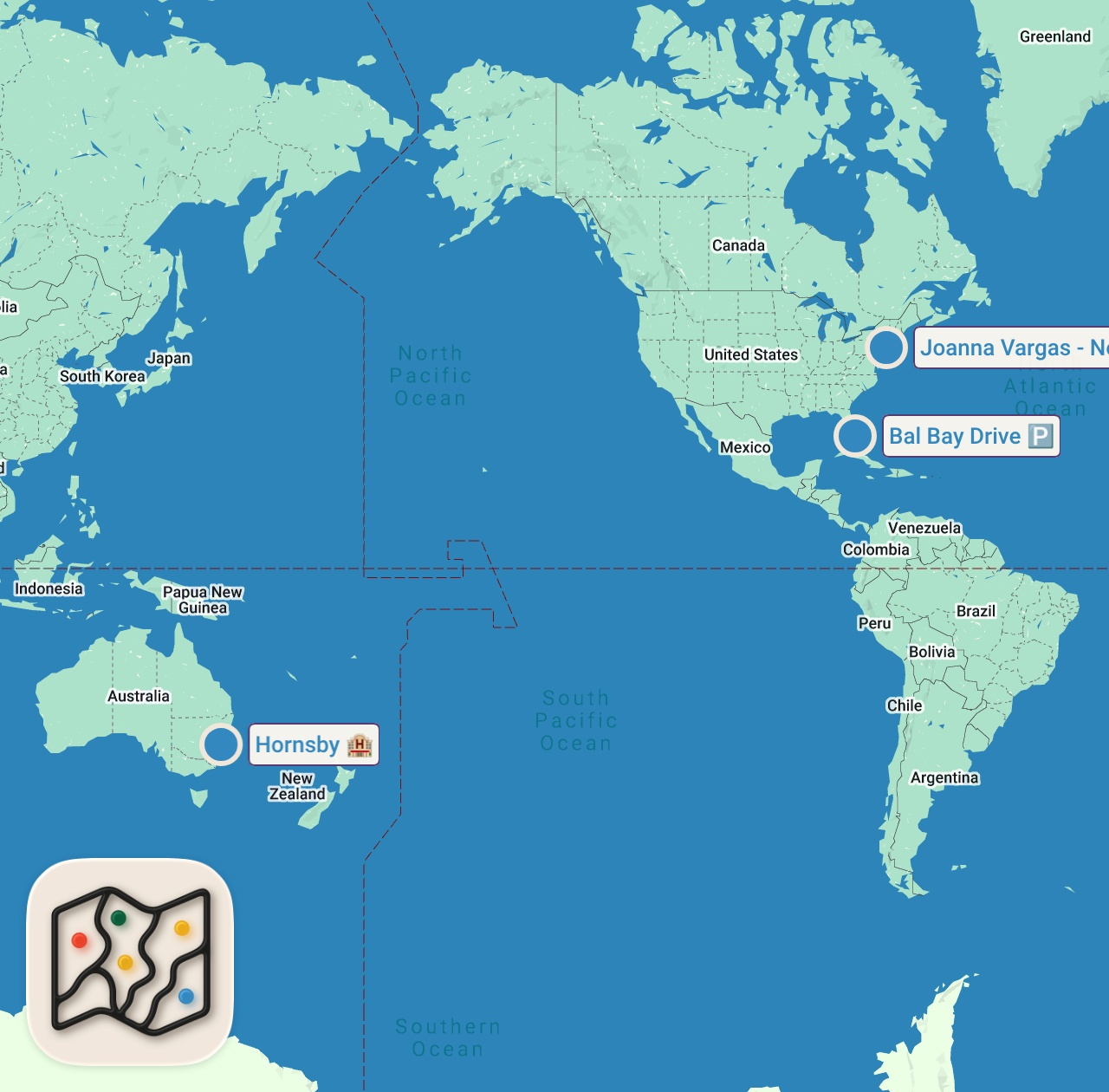 Map of 3 spots from I Asked 4 Asian Chefs How they Cook Pork Belly!