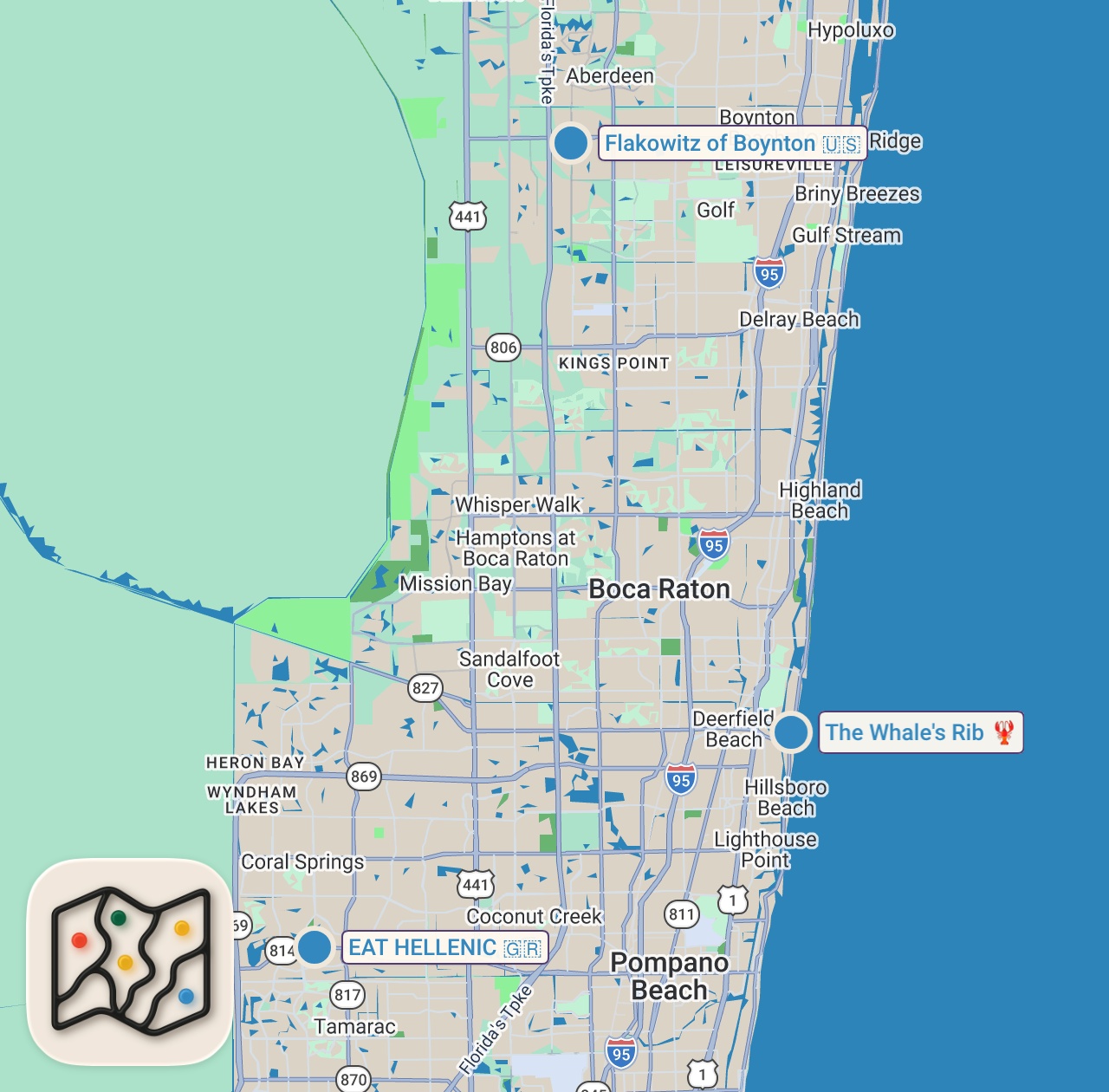 Map preview for Eating at Guy Fieri’s TOP Restaurants (As Seen on TV)