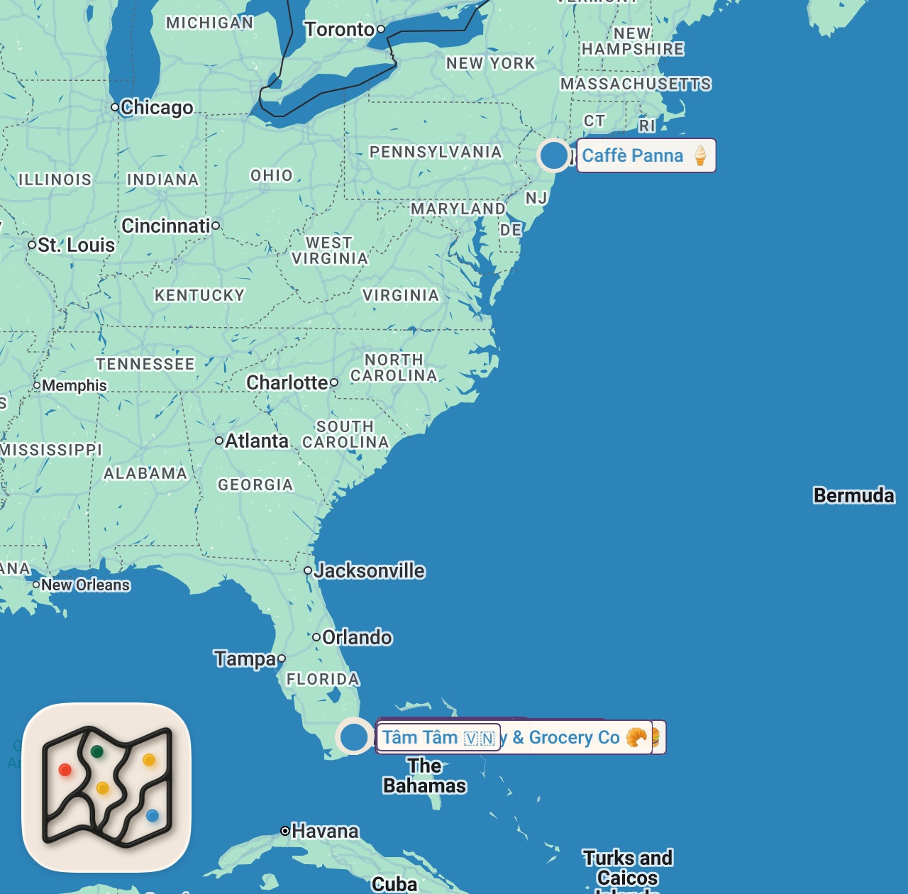 Map preview for Eating at Miami's Highest Rated Food Festival