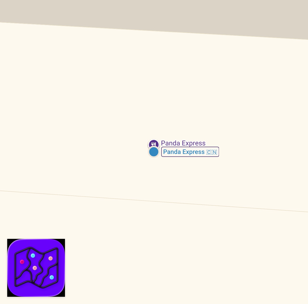 Map of 1 spots from Honest review of Panda Express Chinese BBQ Brisket