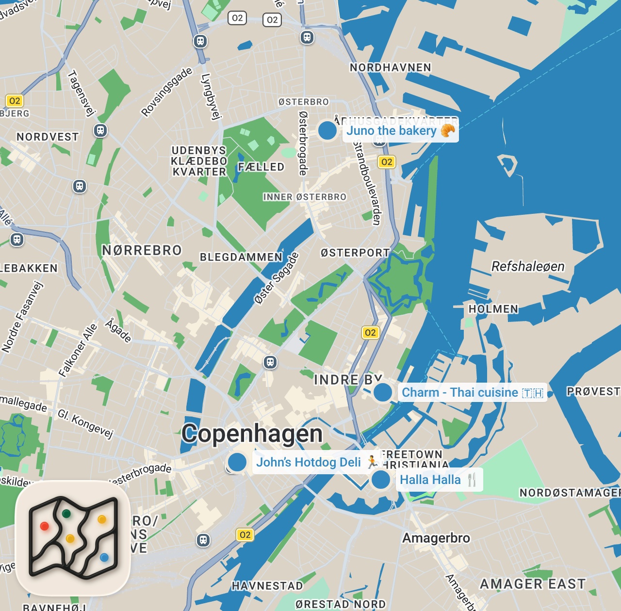 Map preview for 🇩🇰SIX things you MUST eat on your trip to Copenhagen, Denmark #copenhagen #copenhagenfood #denmark