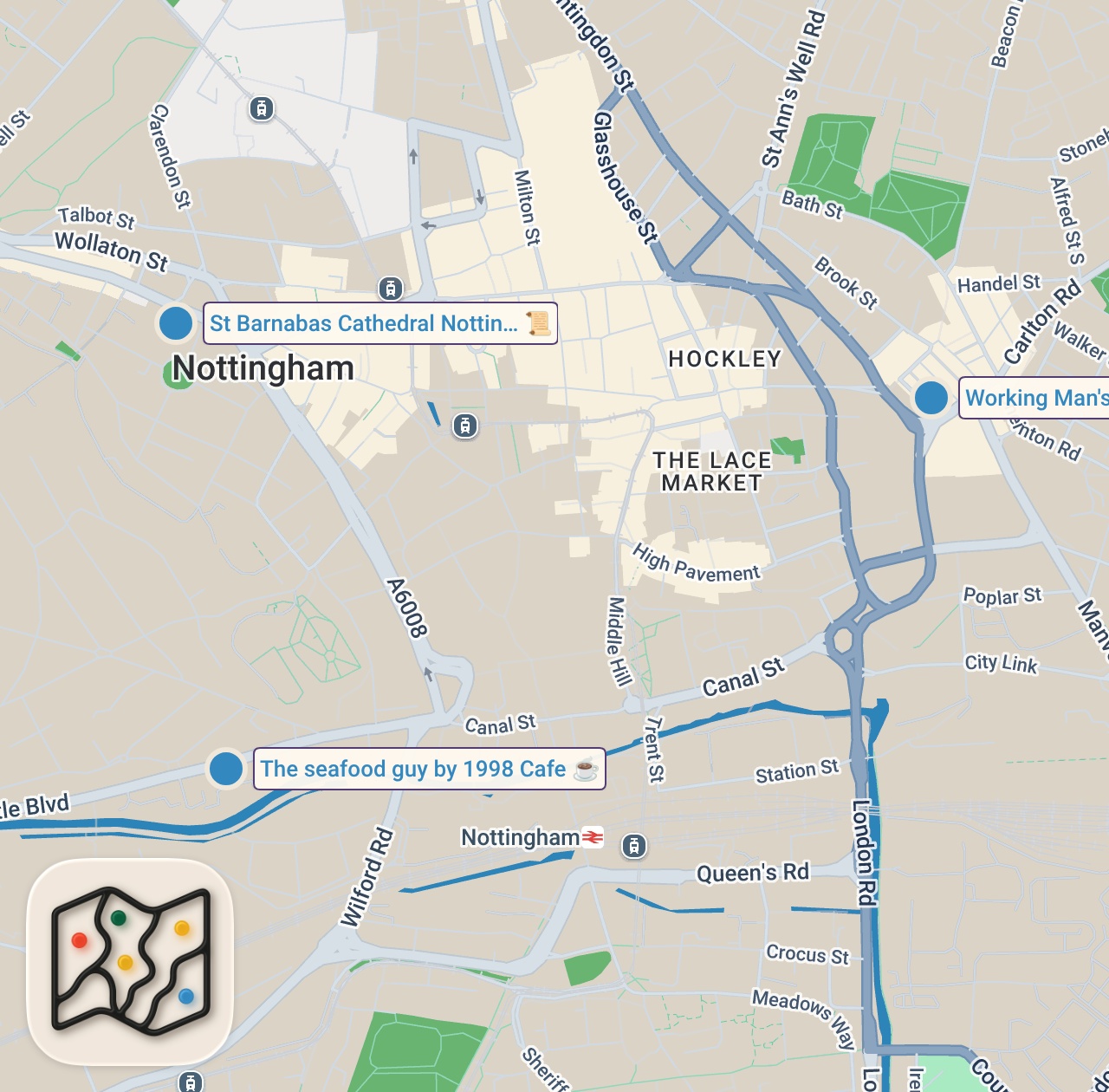 Map of 3 spots from Nottingham’s food scene is SERIOUSLY underrated 🤯