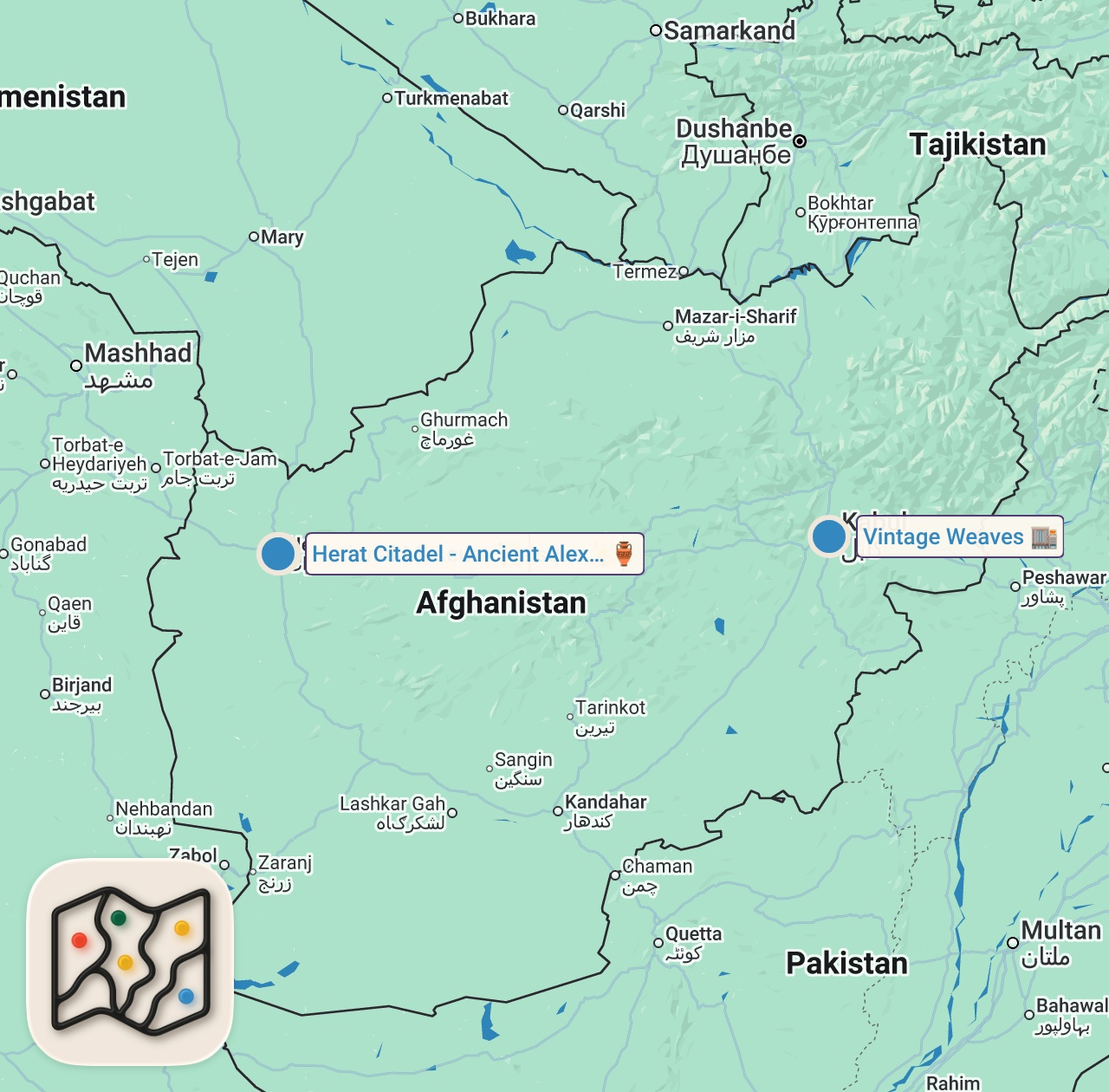 Map preview for Trying Unusual Things In Afghanistan, Herat 🇦🇫