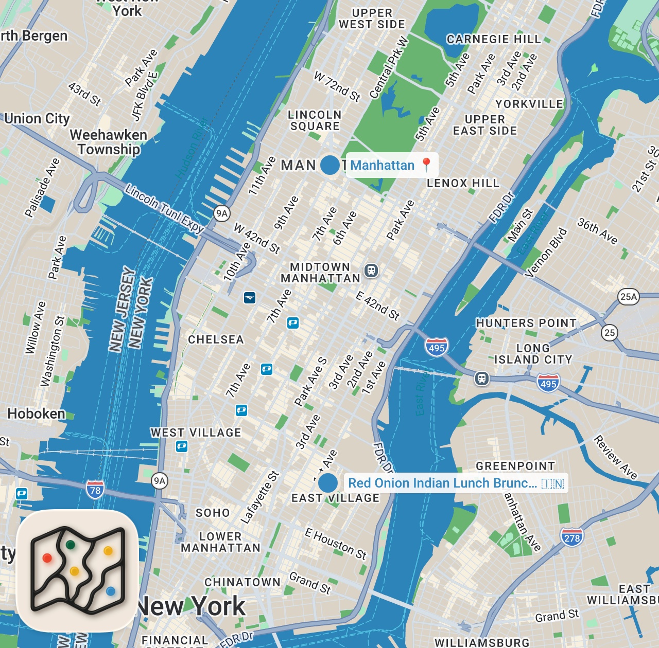 Map preview for Trying what people say is the best Indian food in the country PT.2 #food #indian #nyc