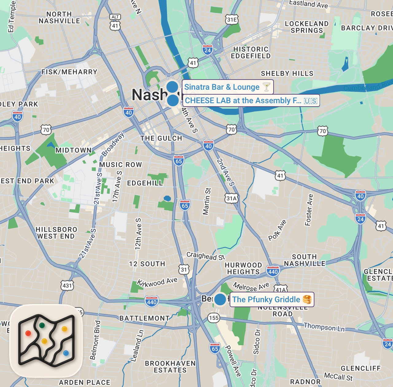 Map preview for Eating at VIRAL TikTok Restaurants For 24 Hours...