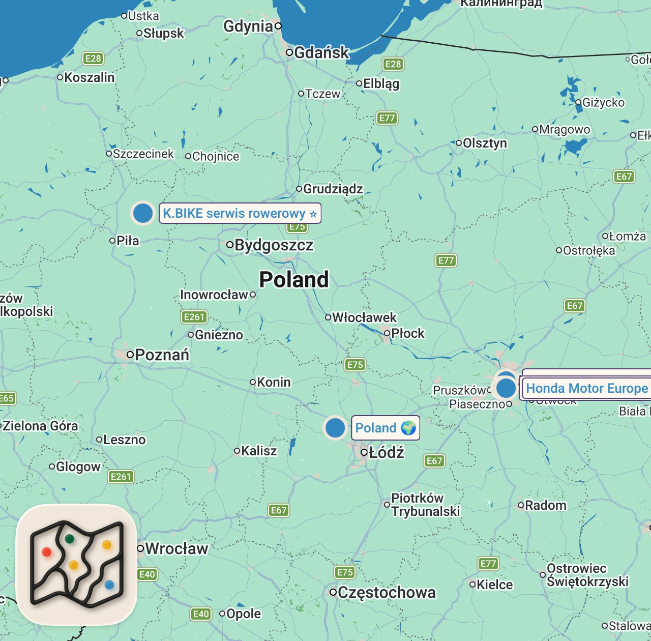 Map of 5 spots from Jag lämnar Sverige! - NY MC resa! - Dag 1 - Ensam på MC i Europa - Säsong 2 (Eng sub)