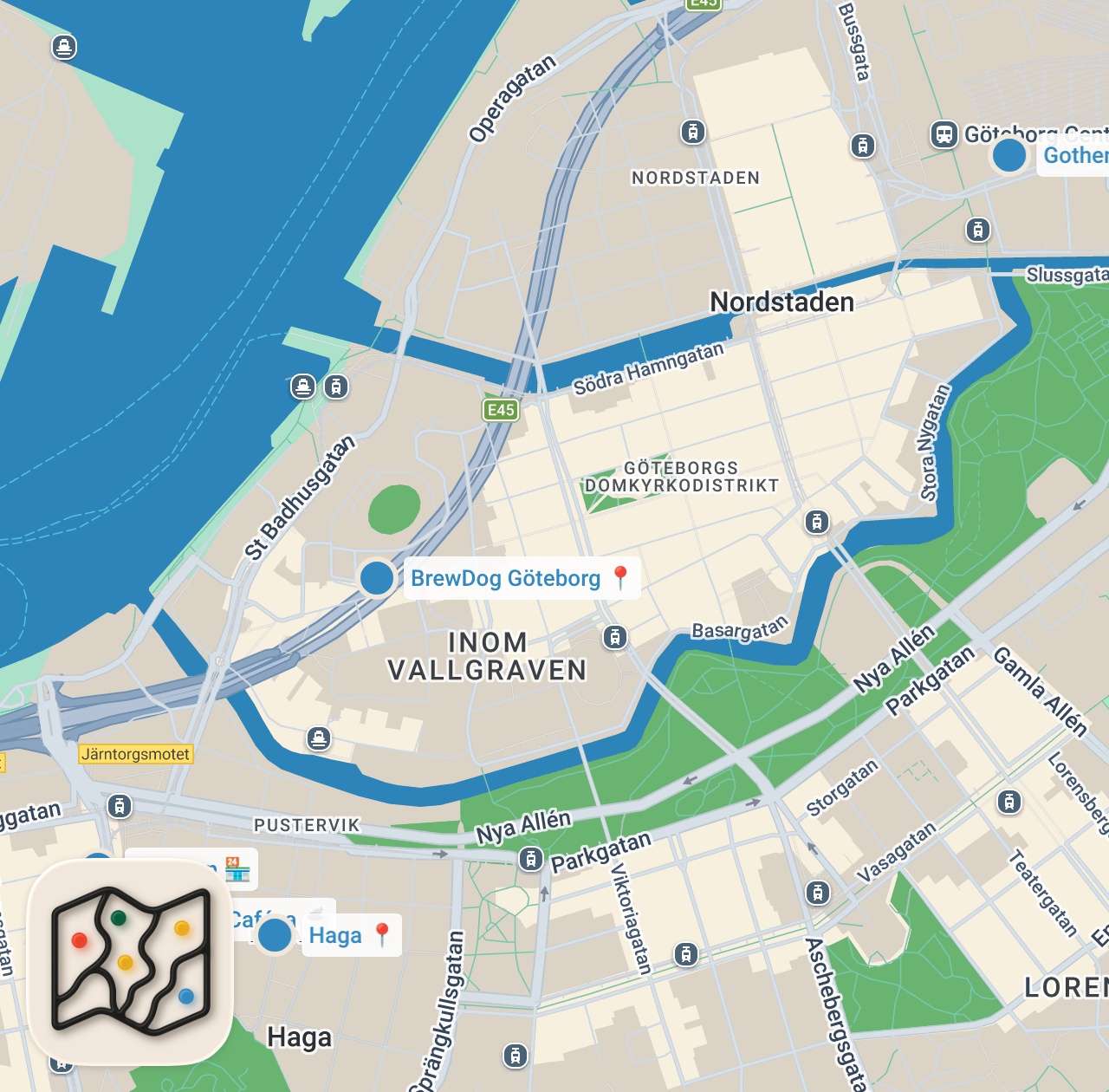 Map preview for SWEDISH FOOD TOUR! 🇸🇪 (First Time in Sweden for Köttbullar, Räkmacka, Prinsesstårta, & More)