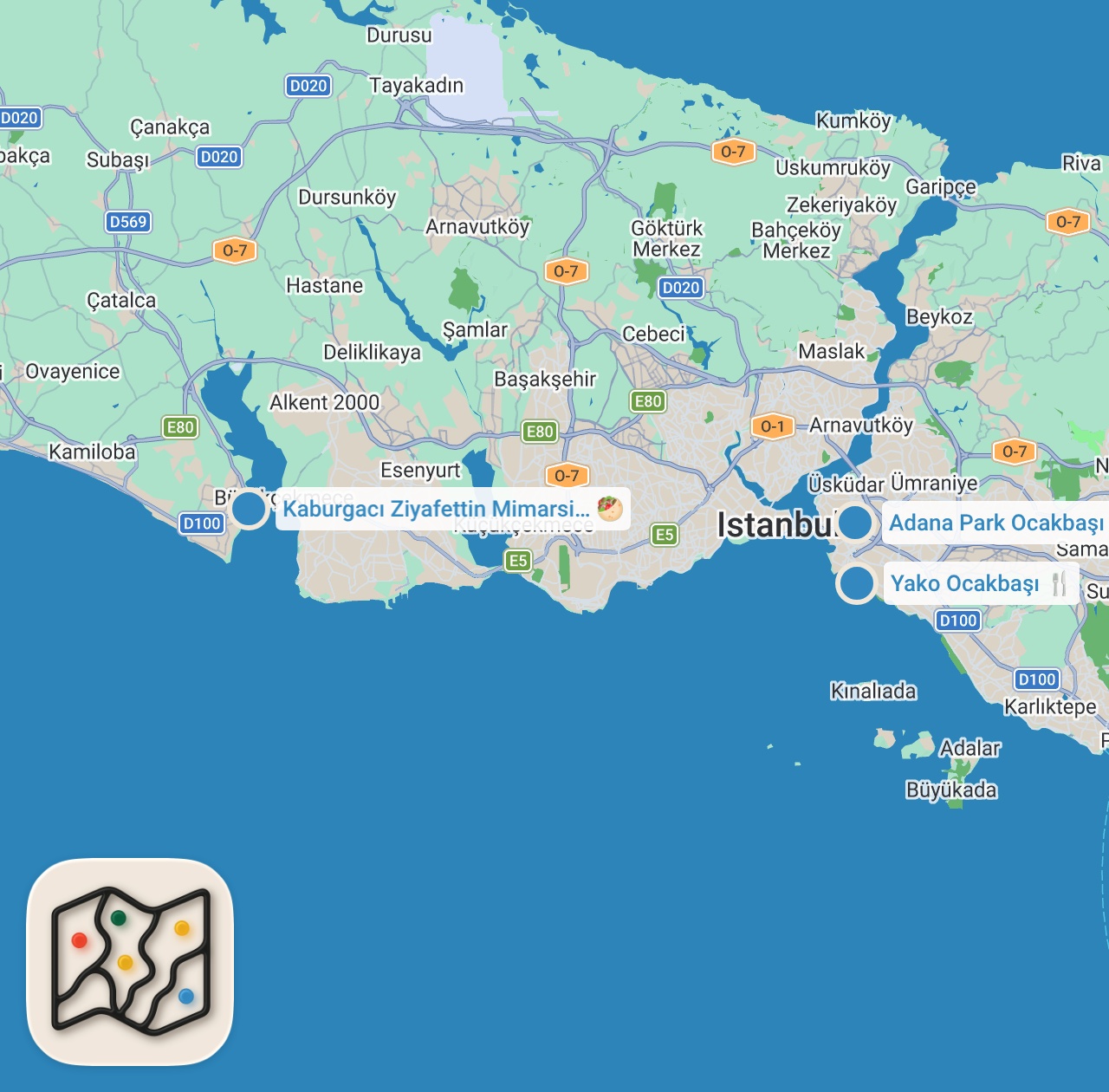 Map preview for İSTANBUL’UN EN İYİ KEBAPLARI | Anadolu Yakası’nda 3 Efsane Durak