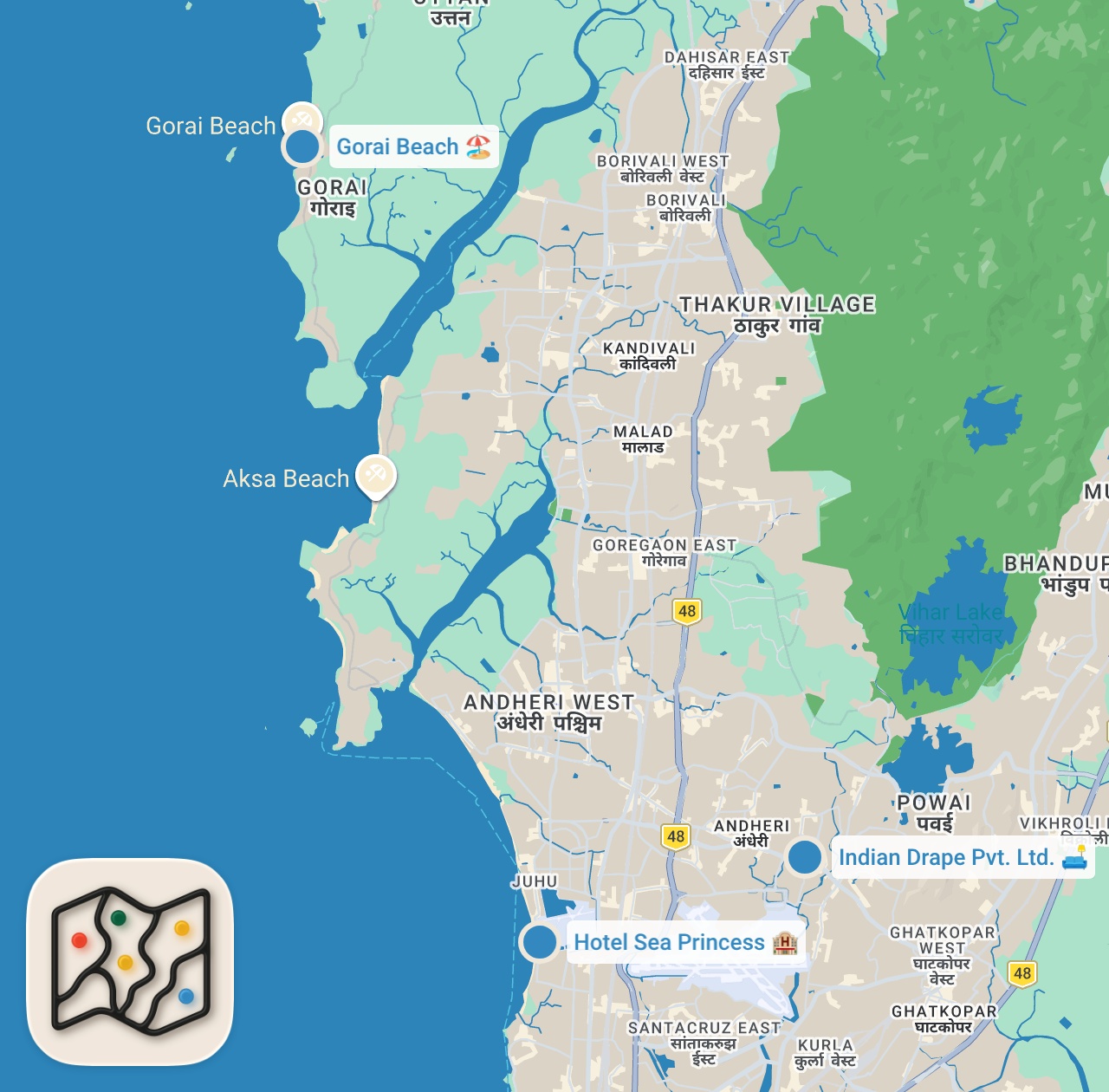 Map preview for MUMBAİ SAHİLDE NELER OLUYOR! KIRMIZI BAYRAKLI HİNT OKYANUSU!
