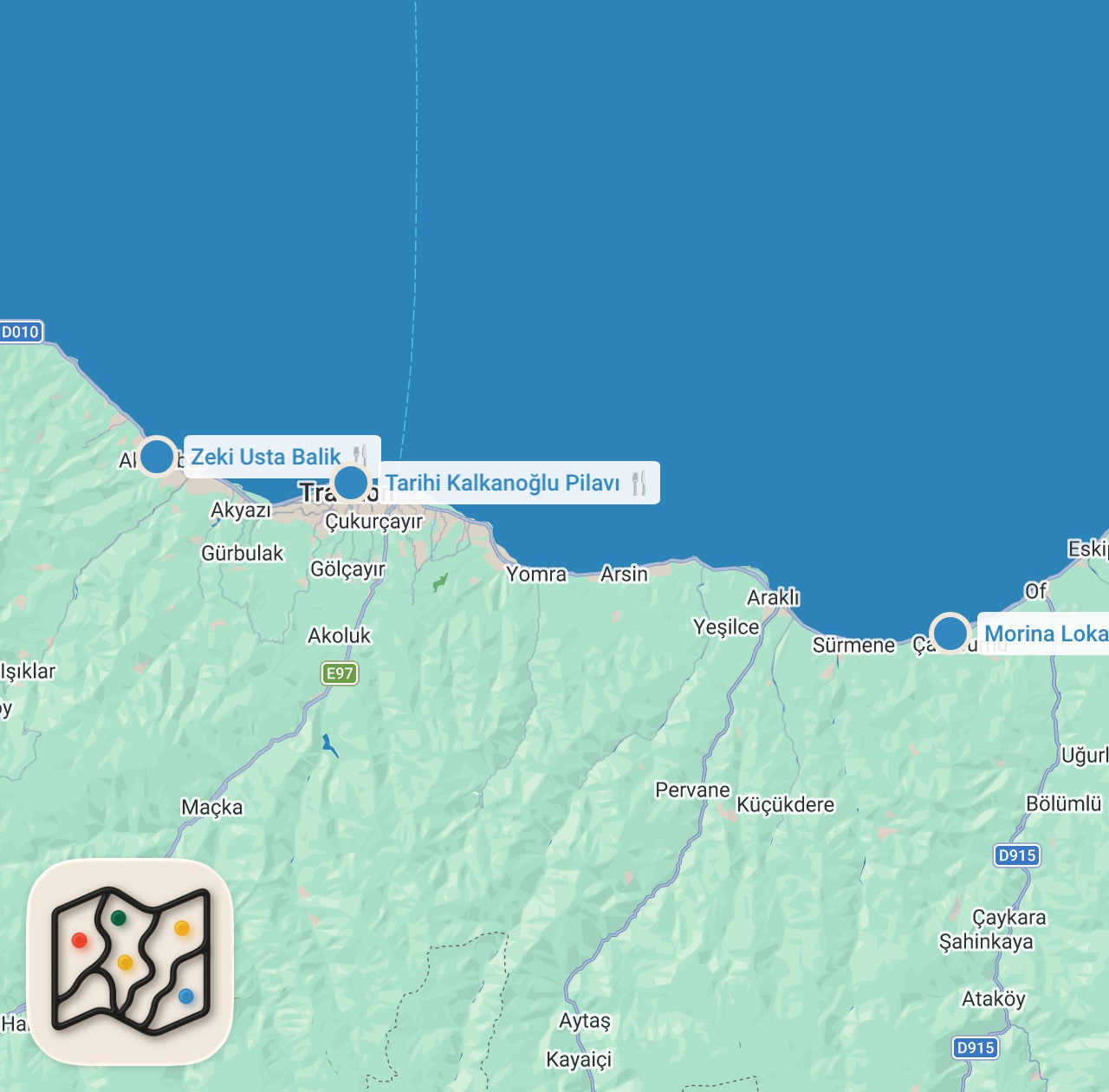 Map preview for TRABZON'UN EFSANE LEZZETLERİNİ DENEDİM!!