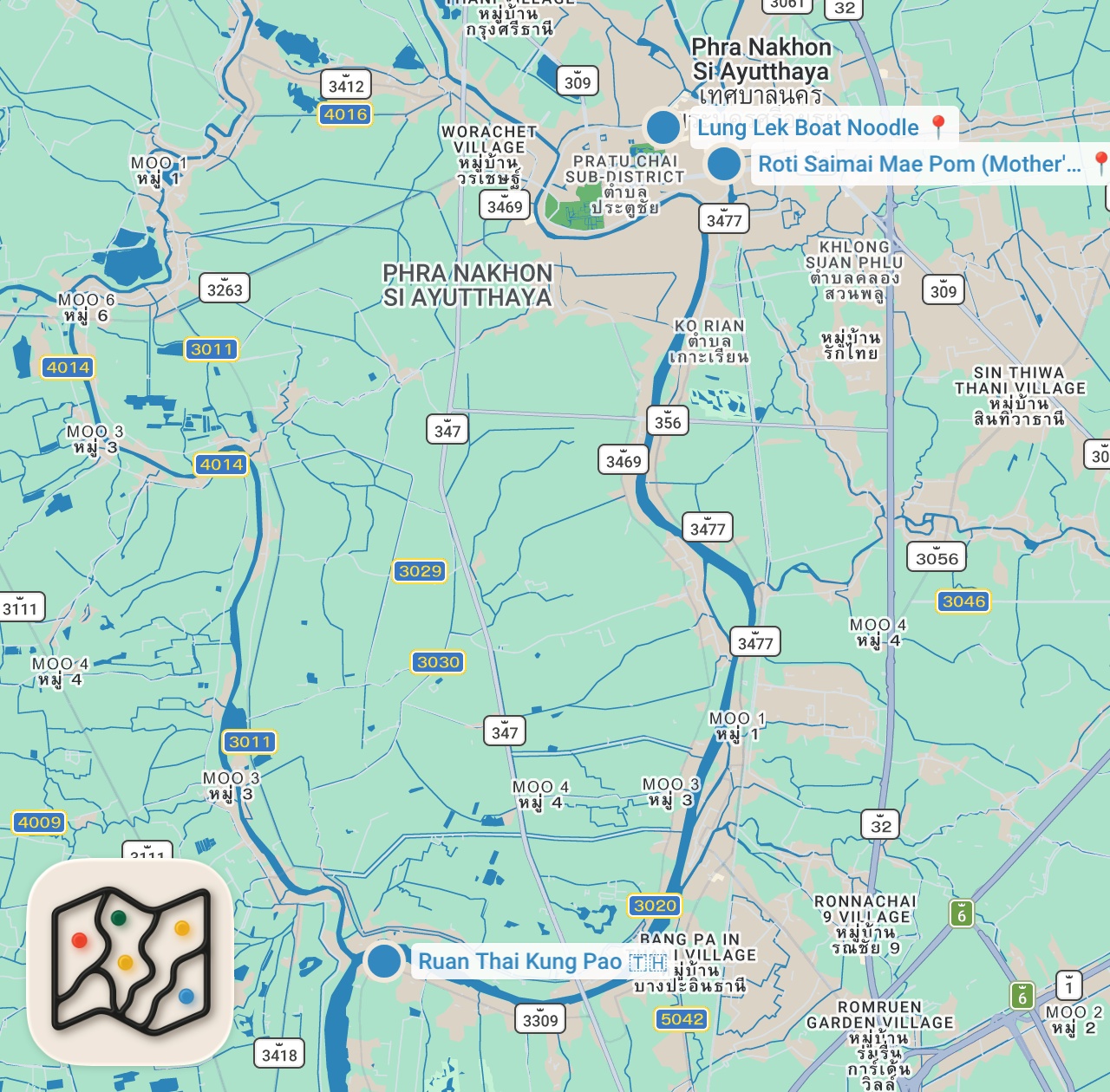 Map preview for Thailand's BIGGEST River Prawns + CRAZY Thai Candy!! Top 3 THAI STREET FOODS in Ayutthaya!