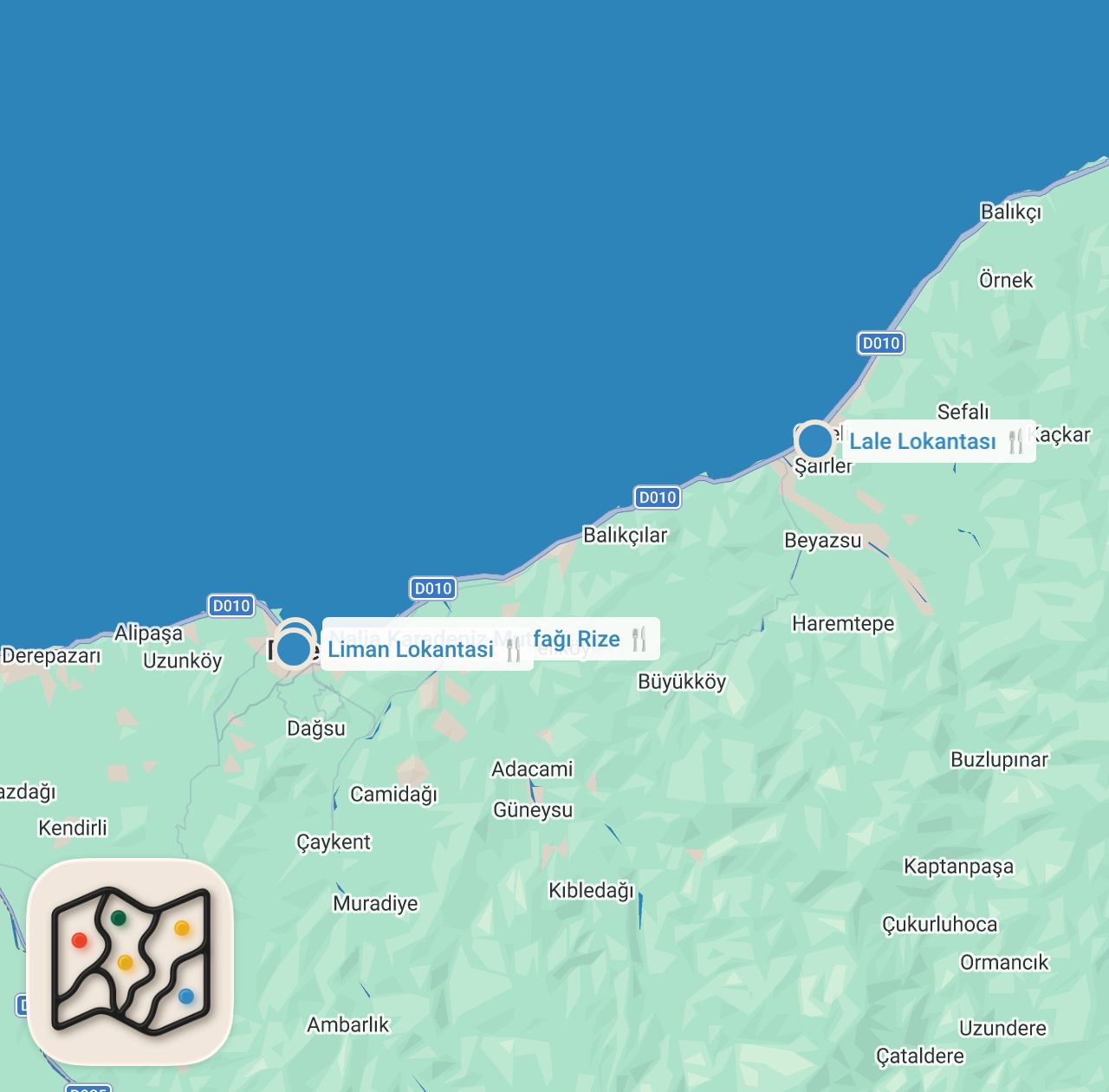 Map preview for Rize’de denemeniz gereken lezzetler   #youtube #rize #food #karadeniz #keşfet