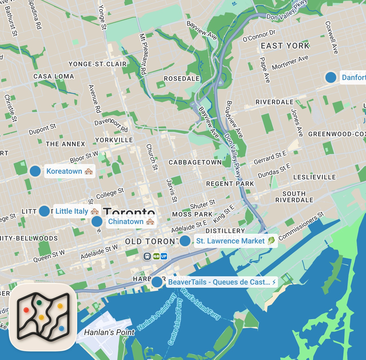 Map preview for Food in Toronto - Must Eats in Toronto