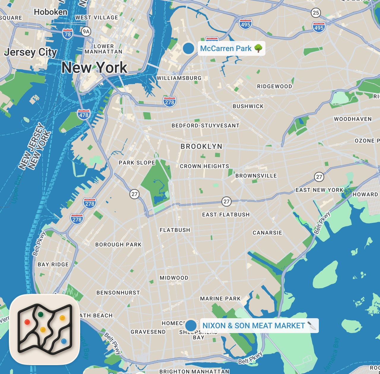 Map preview for Best Croissants in Brooklyn