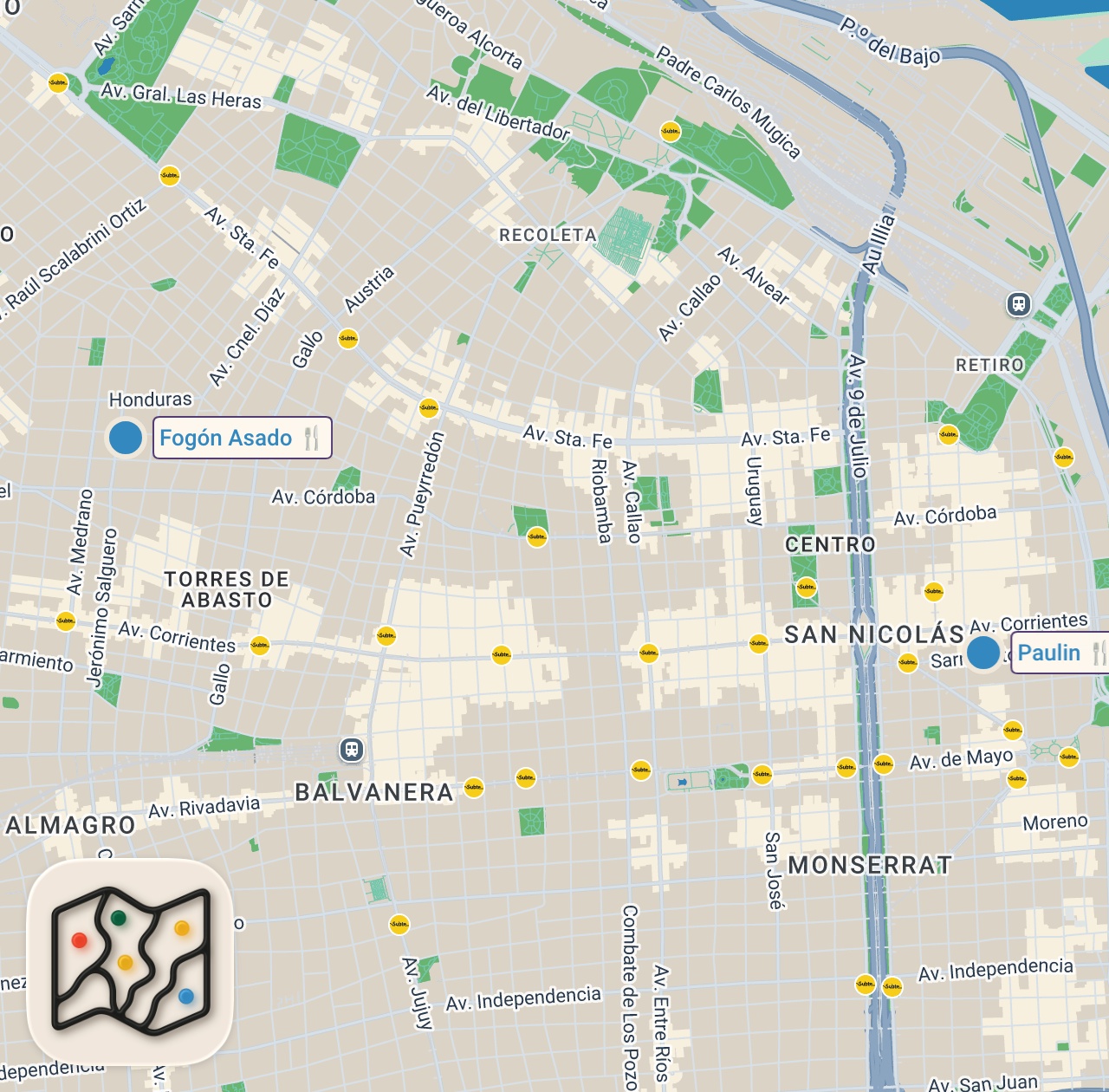 Map preview for BUENOS AIRES VLOG #2 | Fogón Asado’da Unutulmaz Tadım Deneyimi 🇦🇷