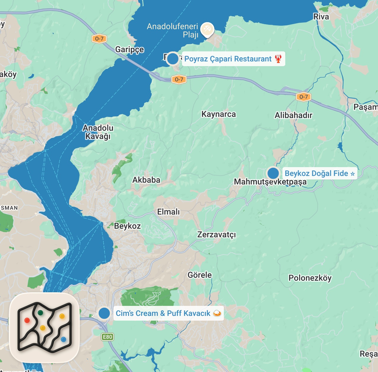 Map preview for ÇİĞDEM SEFEROĞLU İLE BİR GÜN (İstanbul'da tarladan sebze topladık) - Ayaküstü Lezzetler