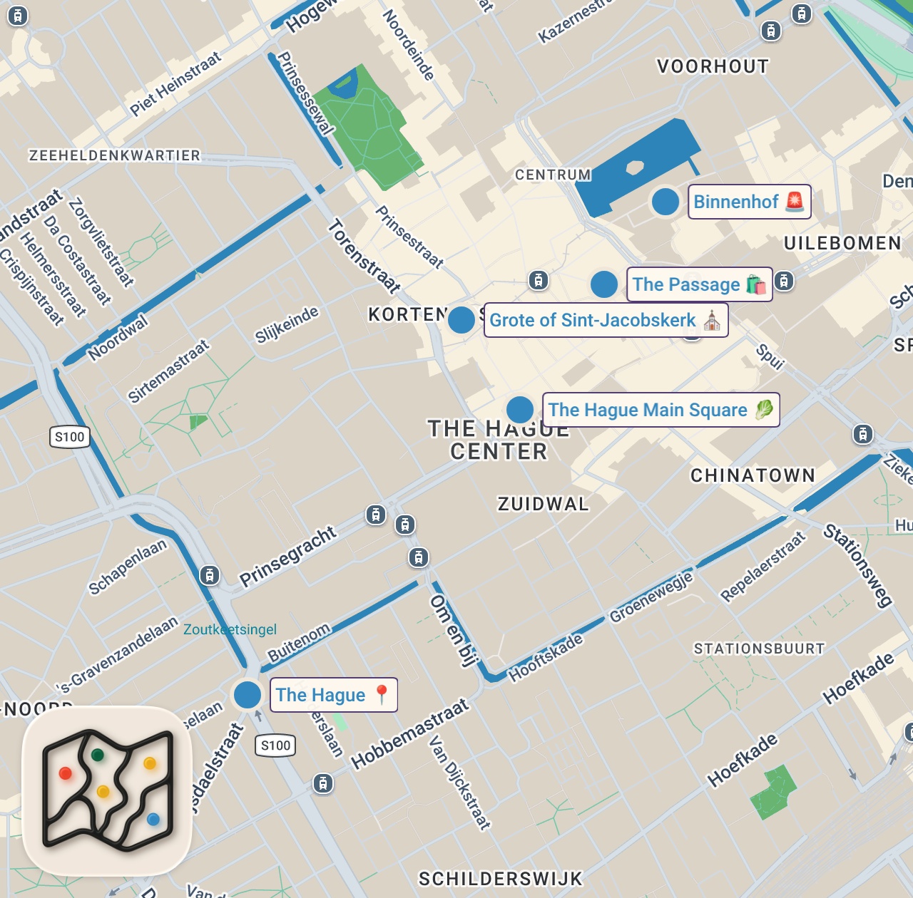 Map preview for THE HAGUE 🇳🇱 | This City Will Surprise You 😱 | 4K Walking Tour