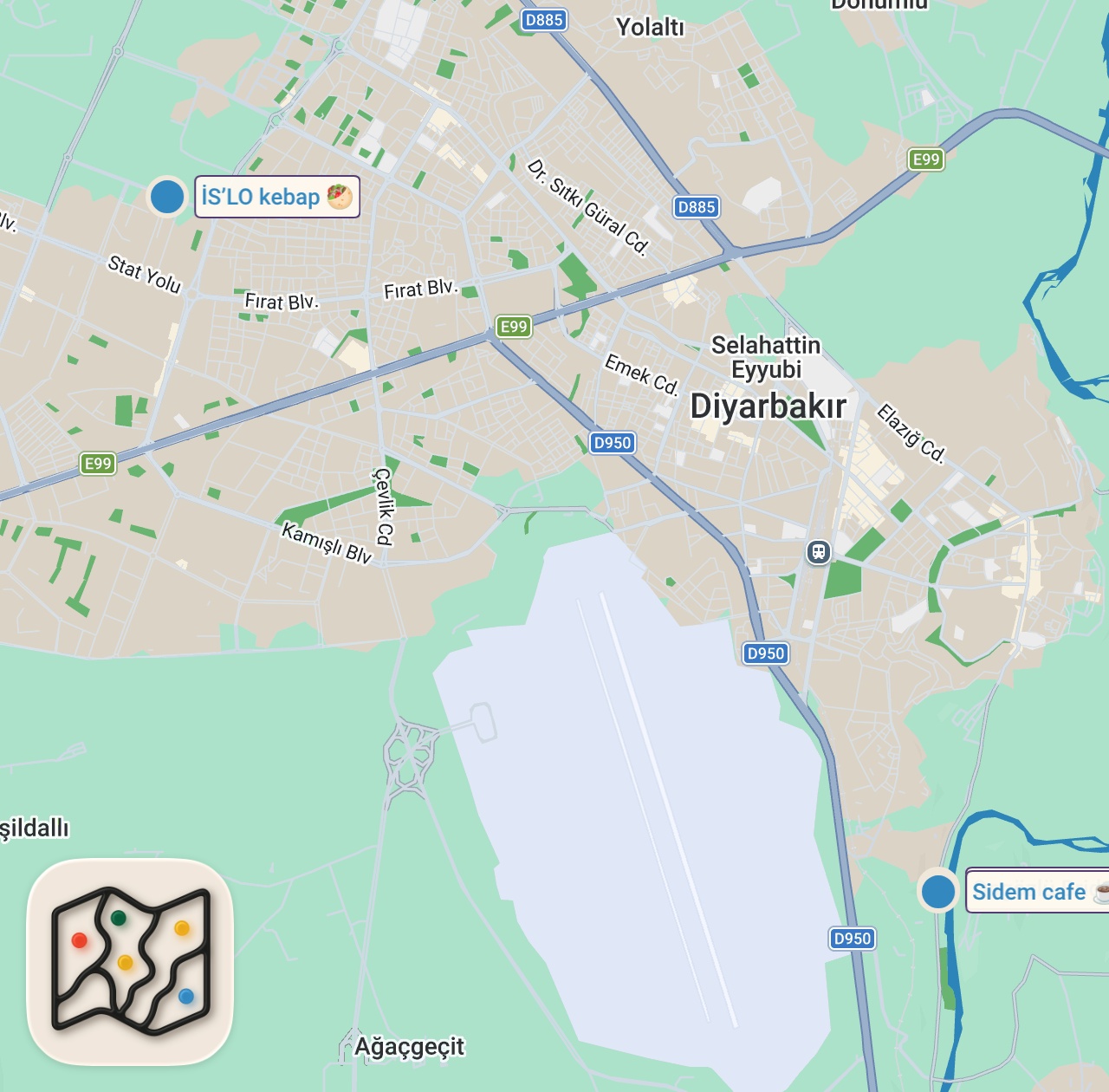 Map preview for İLK DEFA GİTTİĞİM ÜÇ MEKAN! 😊