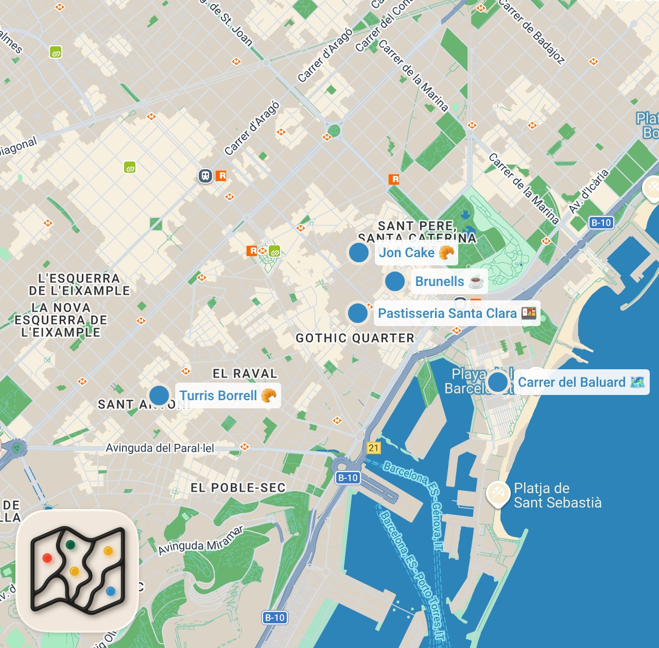 Map preview for 5 Must-Try Bakeries in Barcelona (Crema Catalana to Cheesecake!)
