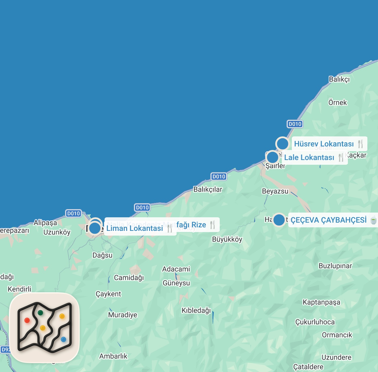 Map preview for 💚 Rize’de Denemeniz Gerekenler! 🌧️#işbirliği