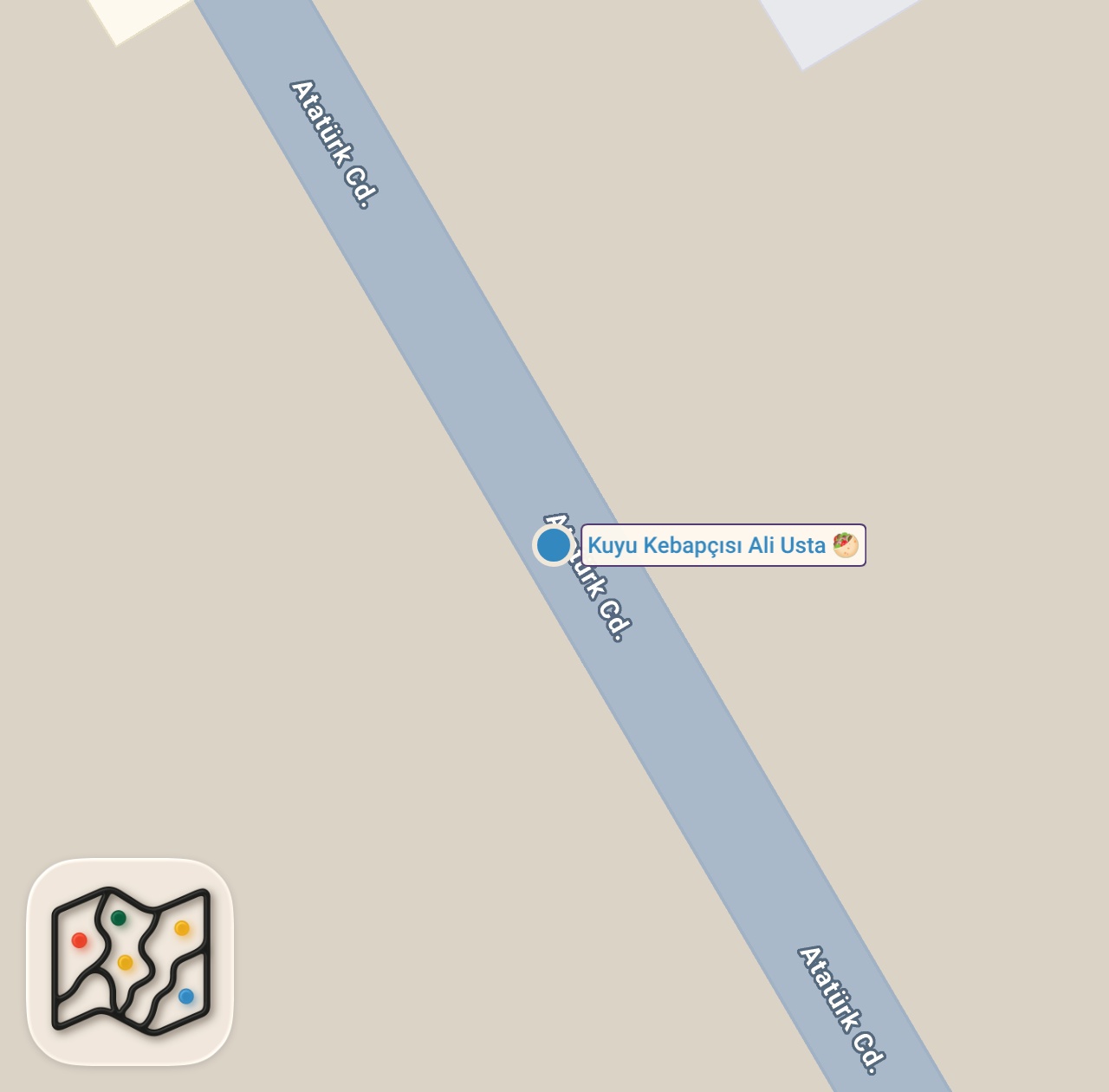 Map preview for BUNUN İÇİN 1000 KM GİDERİM! | TİRE KEBABI İZMİR