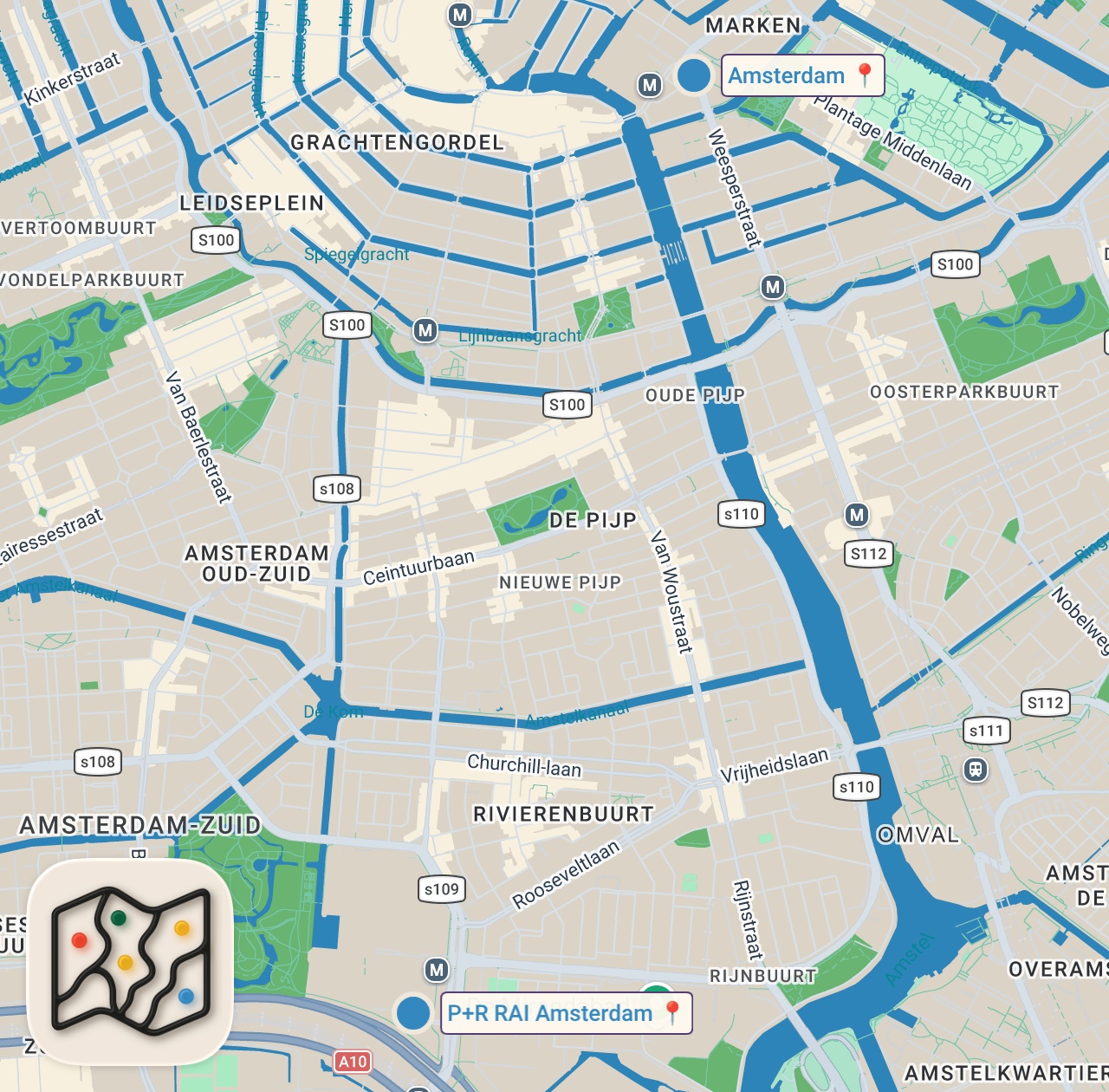Map preview for AMSTERDAM FREE WALKING TOUR!