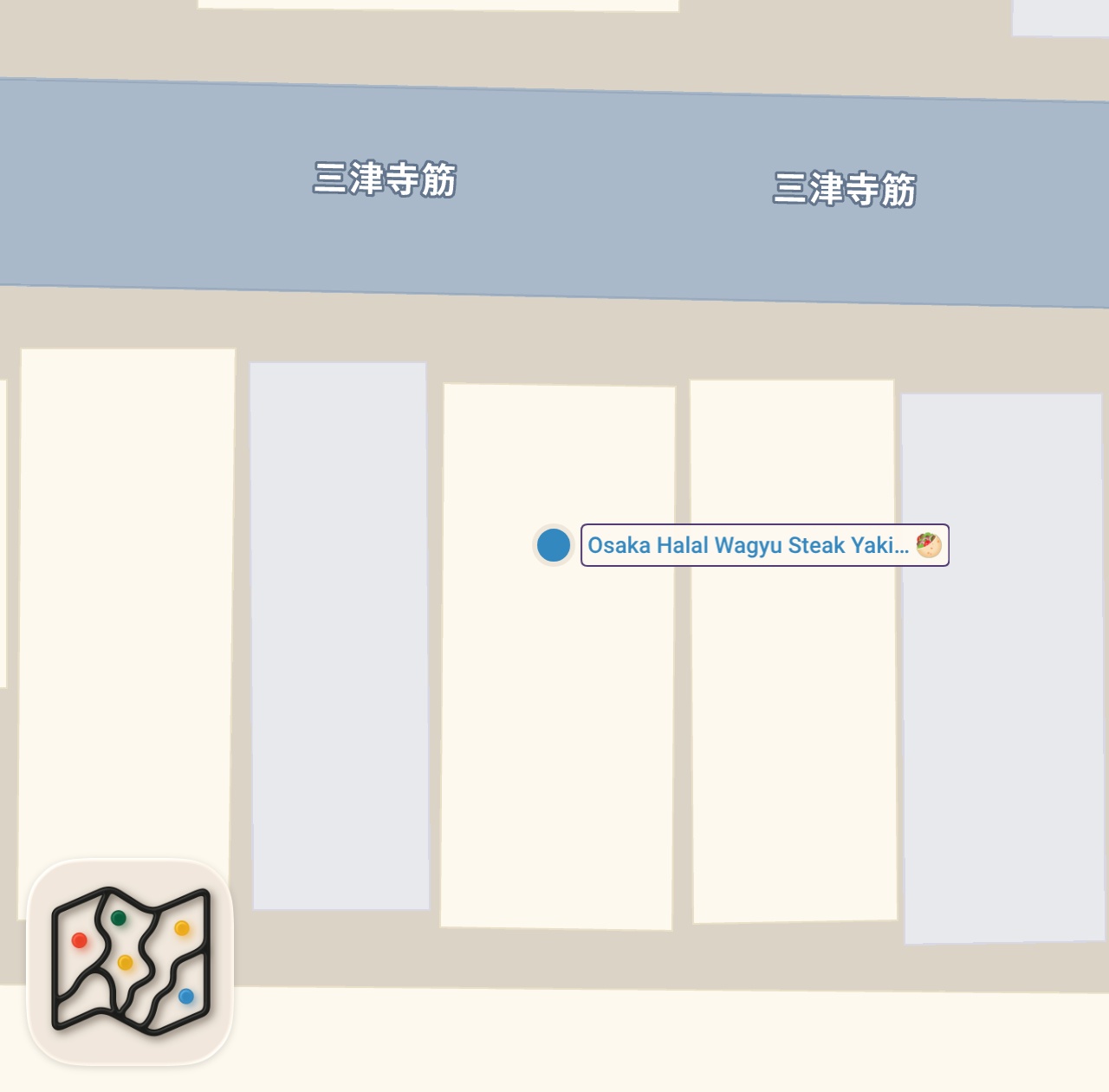 Map of 1 spots from BEST  HALAL TENDON IN OSAKA JAPAN