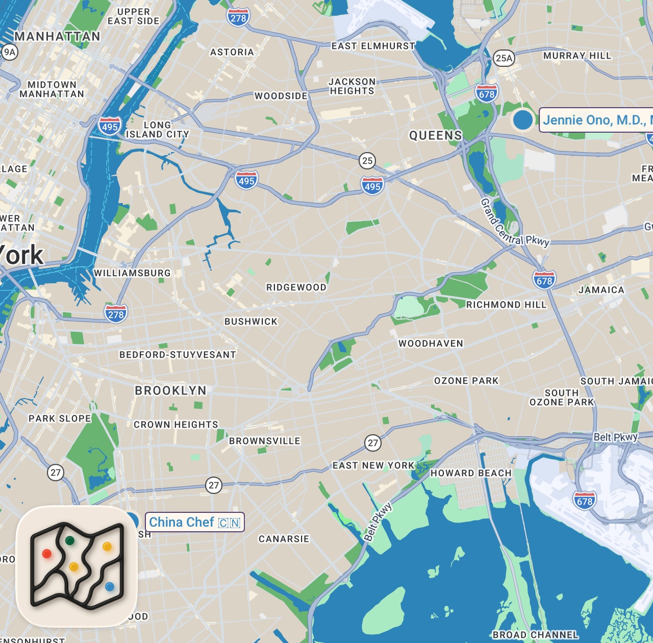 Map of 2 spots from I Asked Michelin Chefs How They Cook Chicken Thigh