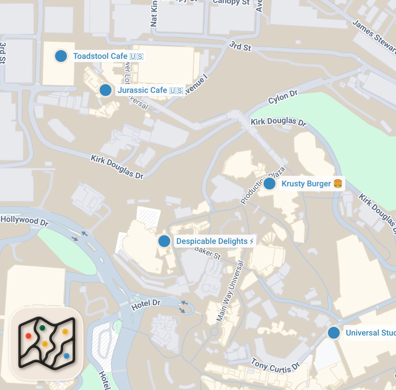 Map preview for Finding The Best Restaurant at Universal Studios Hollywood | Food Tours | Food Insider