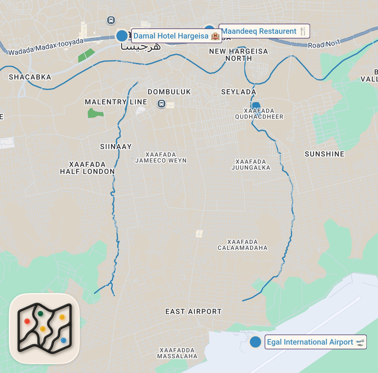 Map of 3 spots from Weird First Impressions Of The Country That Doesn't Exist On African Maps