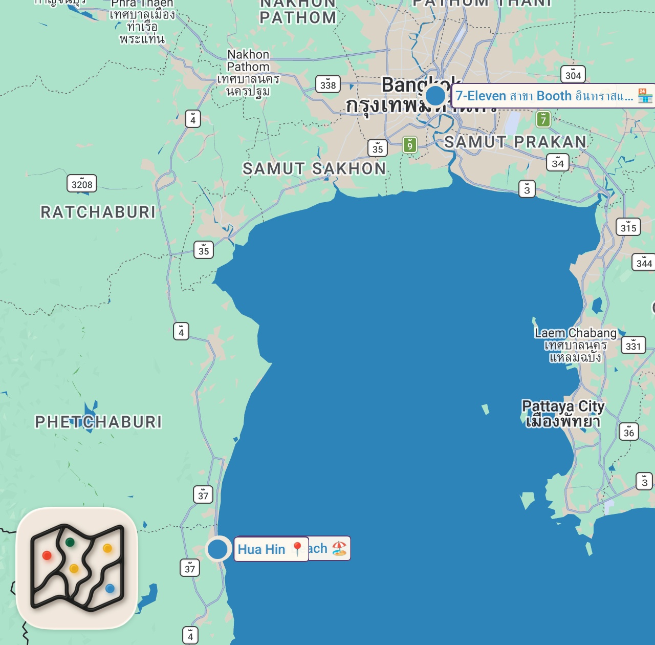 Map preview for OLUTTA, AURINKOA JA HYVÄÄ RUOKAA! (Thaimaa osa.1)